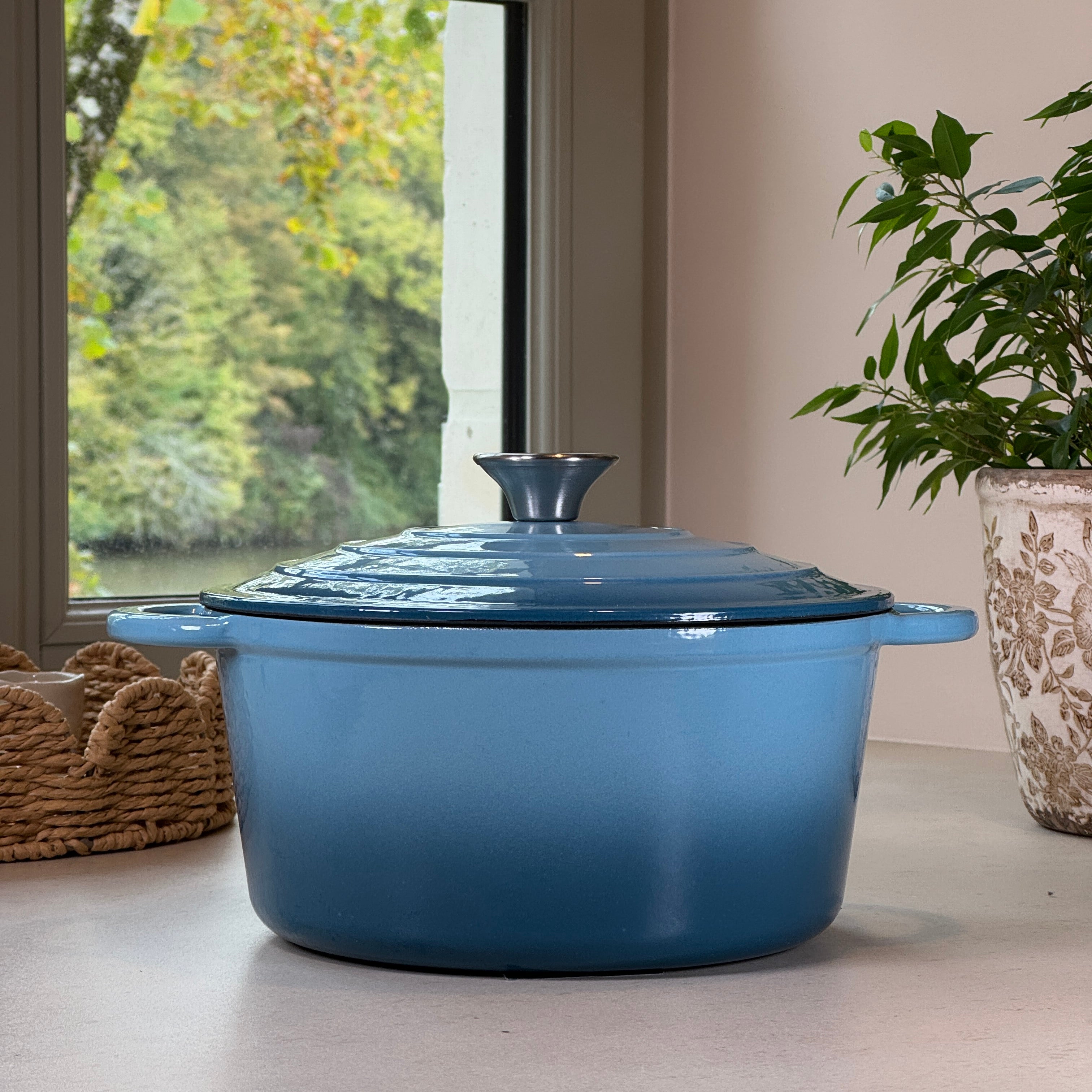 Ensemble 4 pièces en fonte émaillée – Bleu Perle