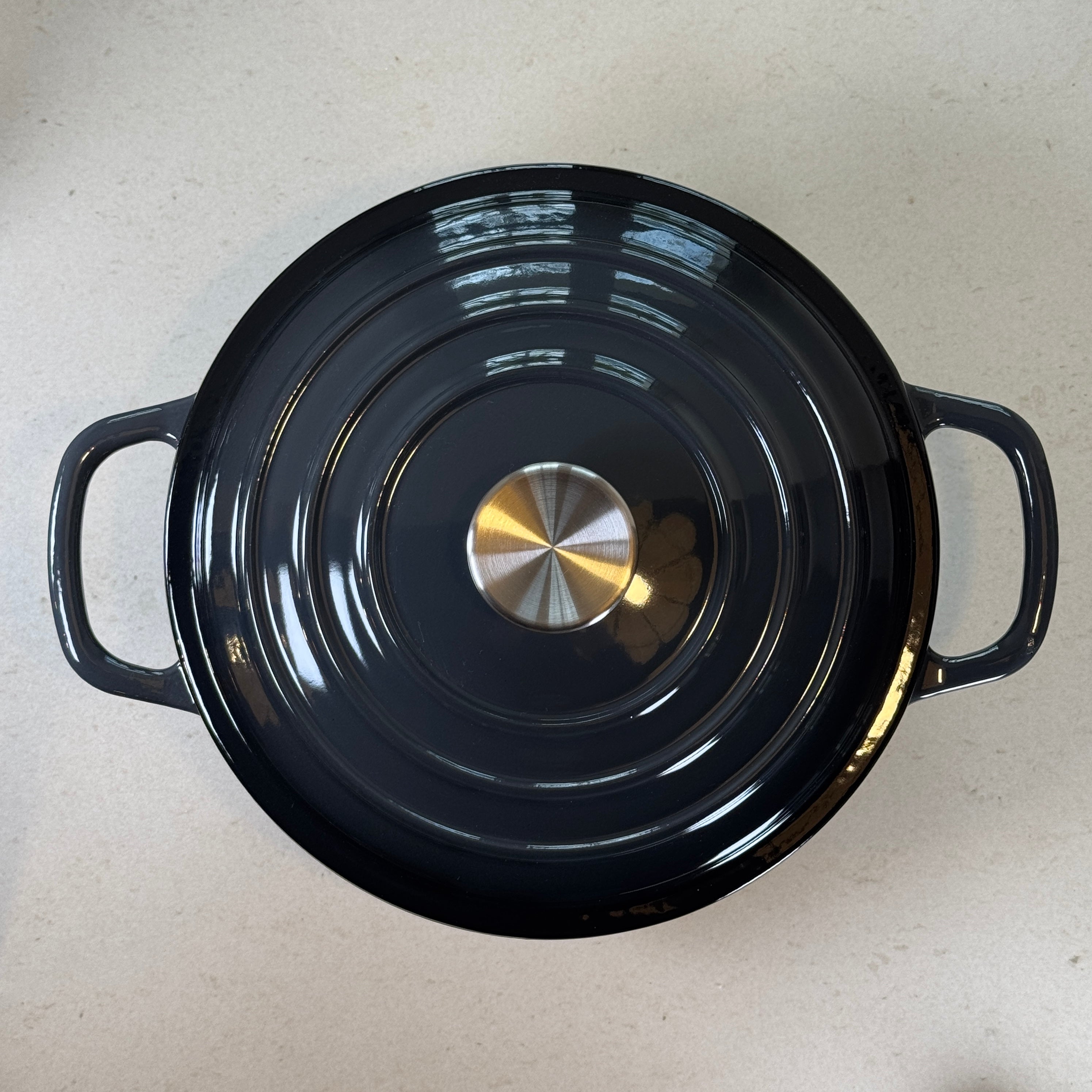 Cocotte ronde en fonte émaillée – Gris Truffe