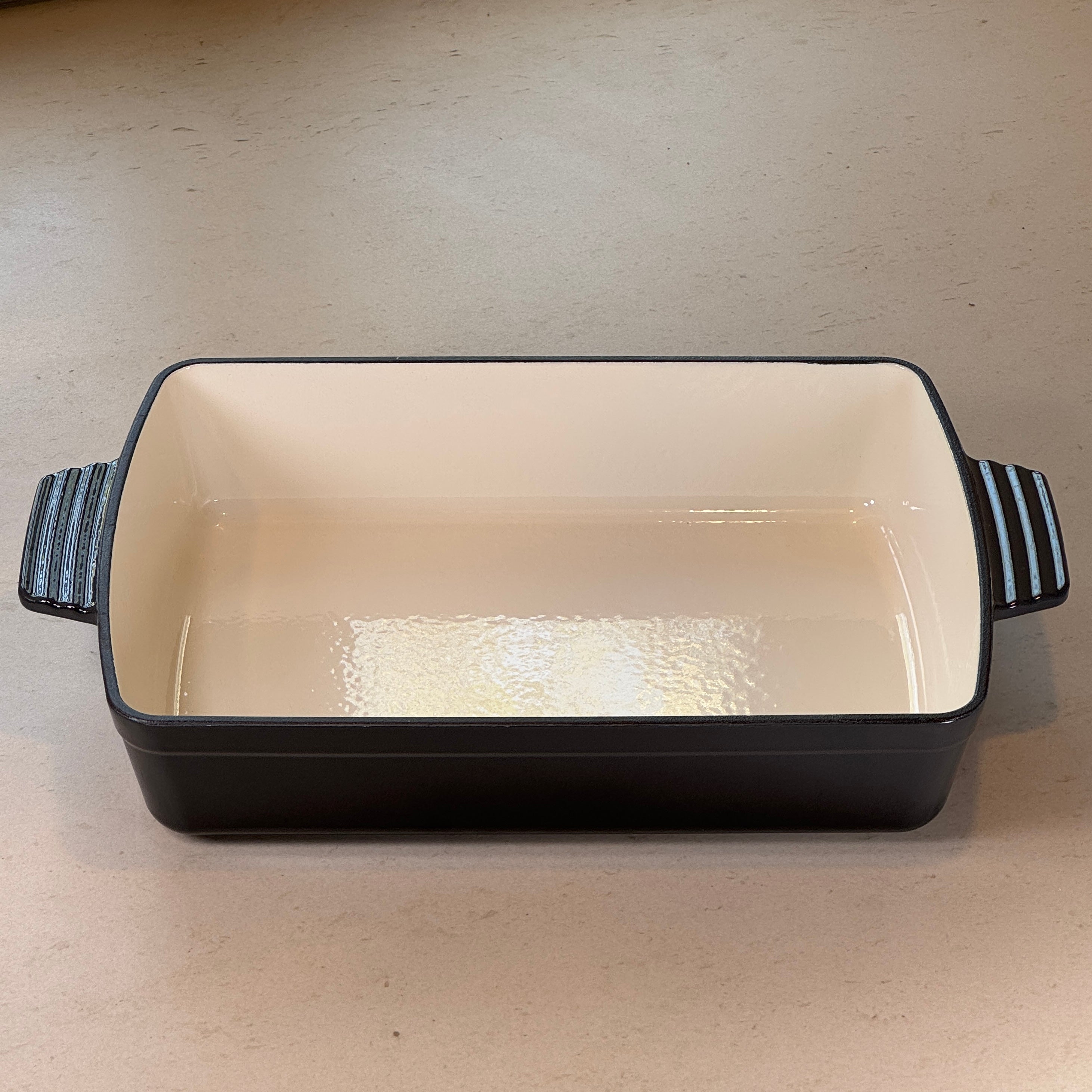 Plat à rôtir rectangulaire en fonte émaillée – Gris Truffe