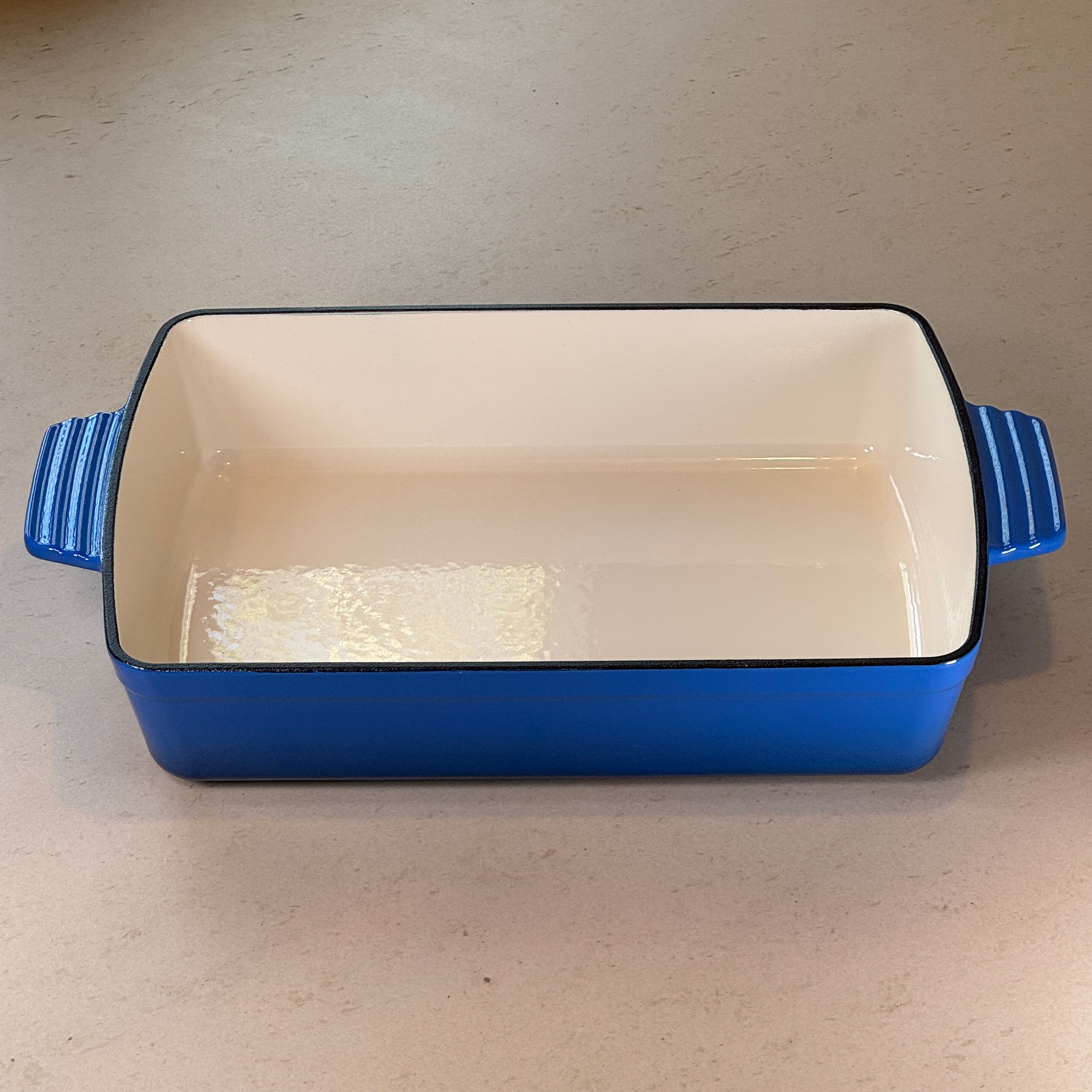 Plat à rôtir rectangulaire en fonte émaillée – Bleu Myrtille