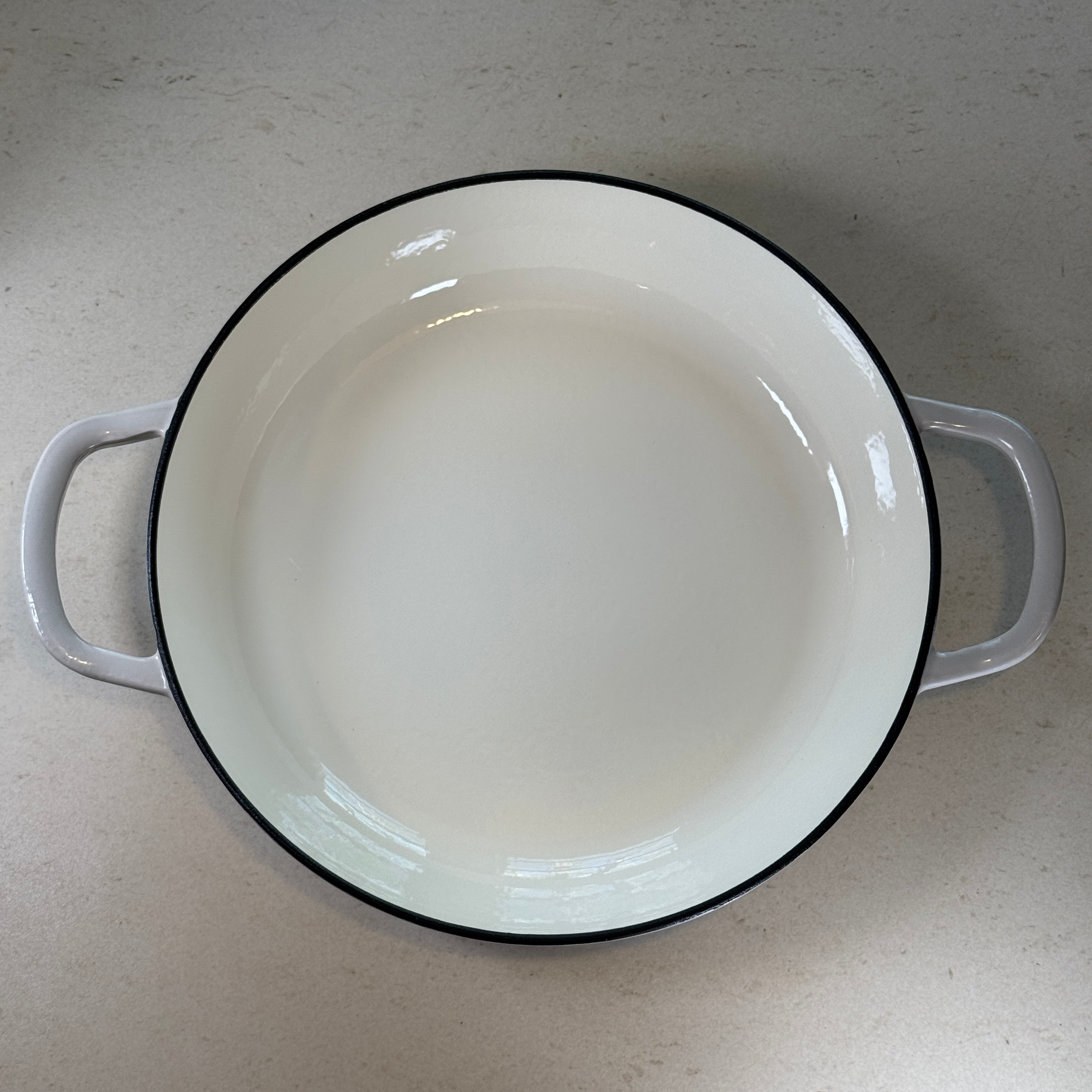 Faitout en fonte émaillée - Gris Meringue