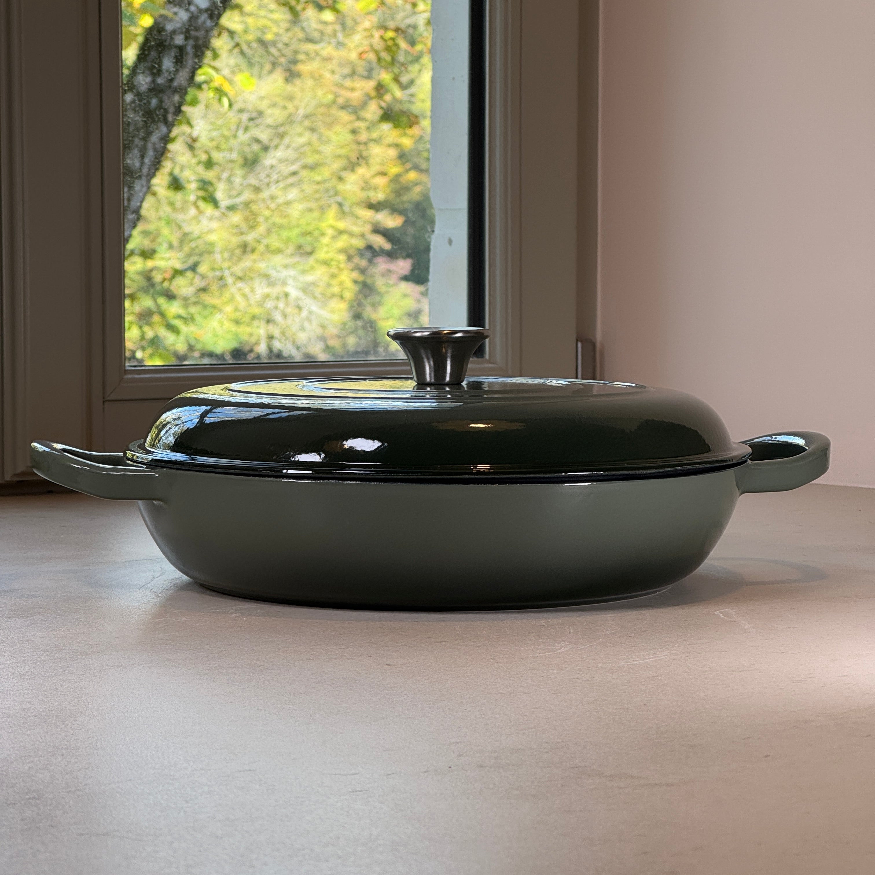 Faitout en fonte émaillée - Vert Sapin