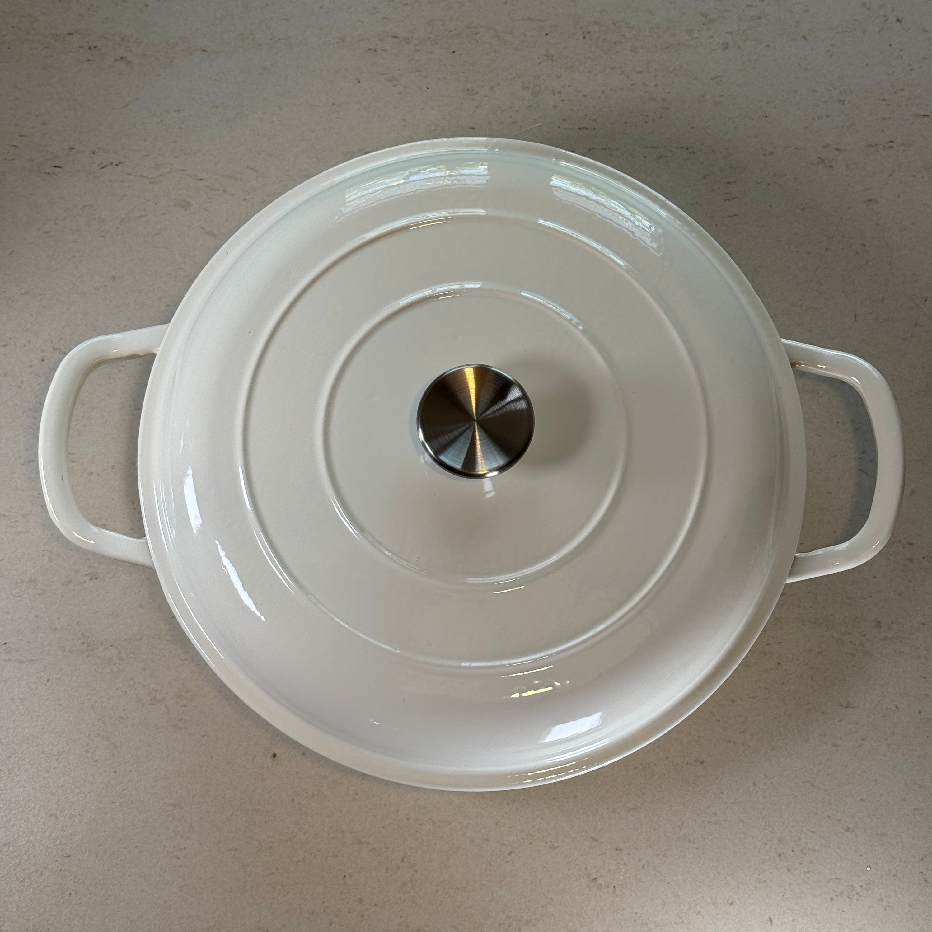 Faitout en fonte émaillée - Blanc Vanille