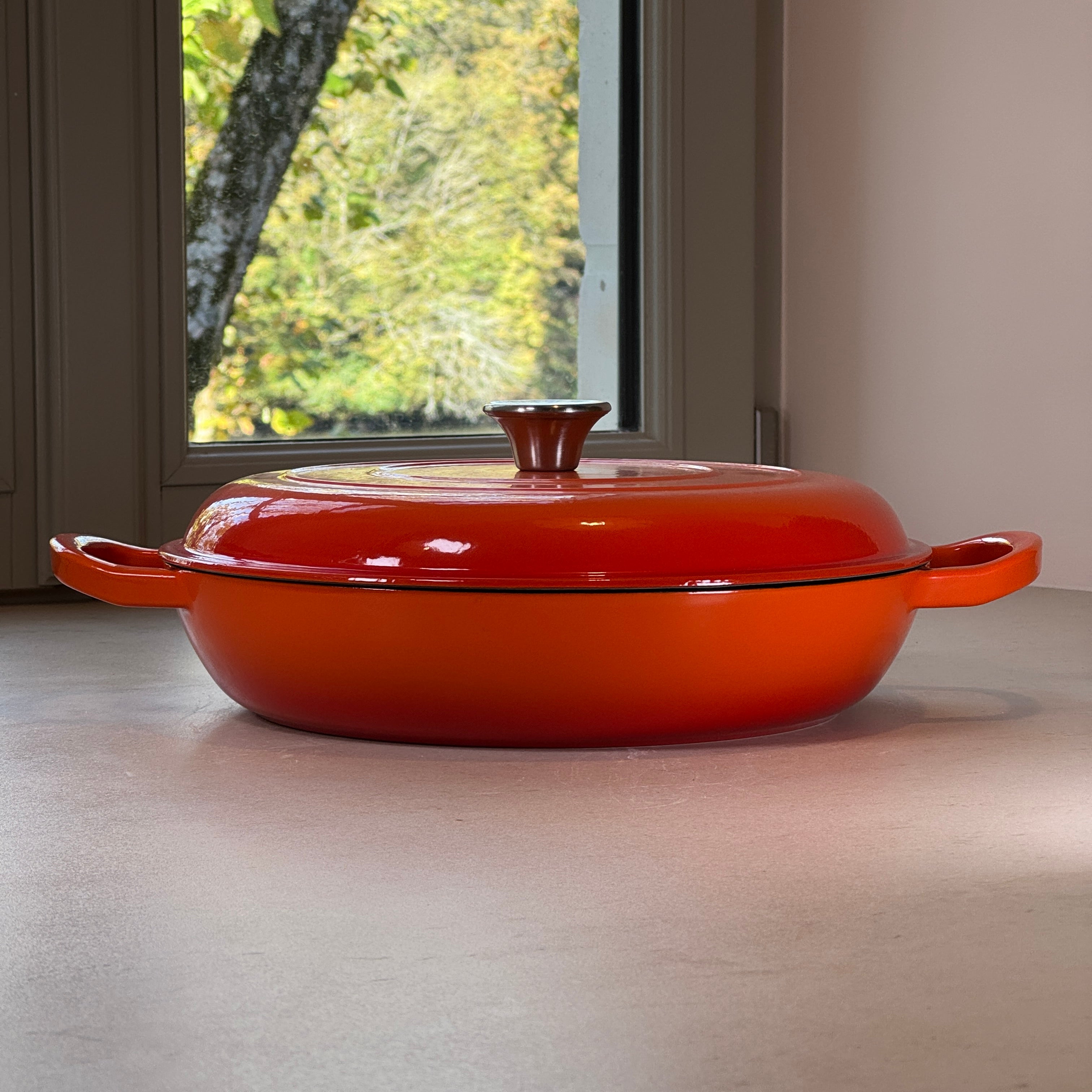 Faitout en fonte émaillée - Orange