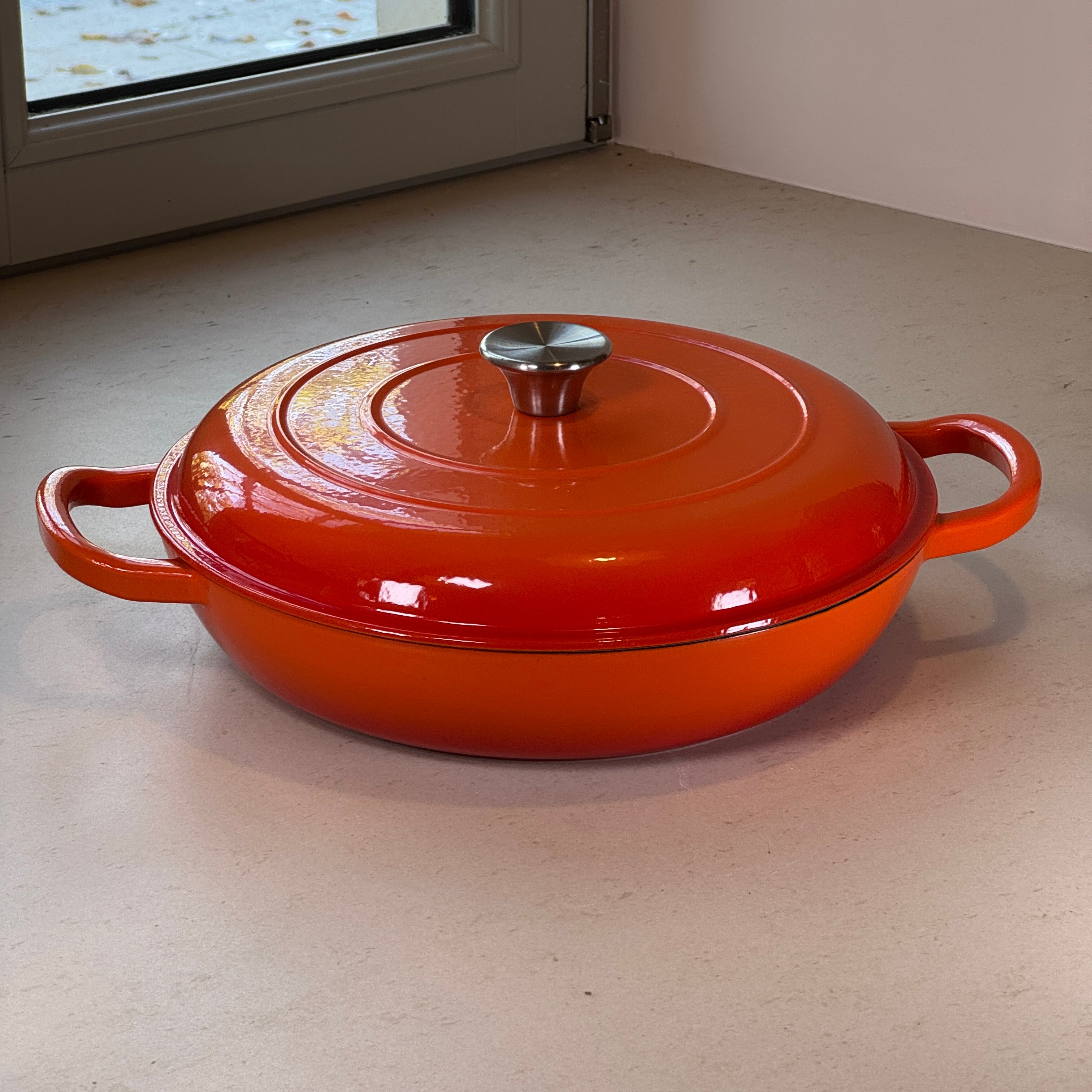 Faitout en fonte émaillée - Orange