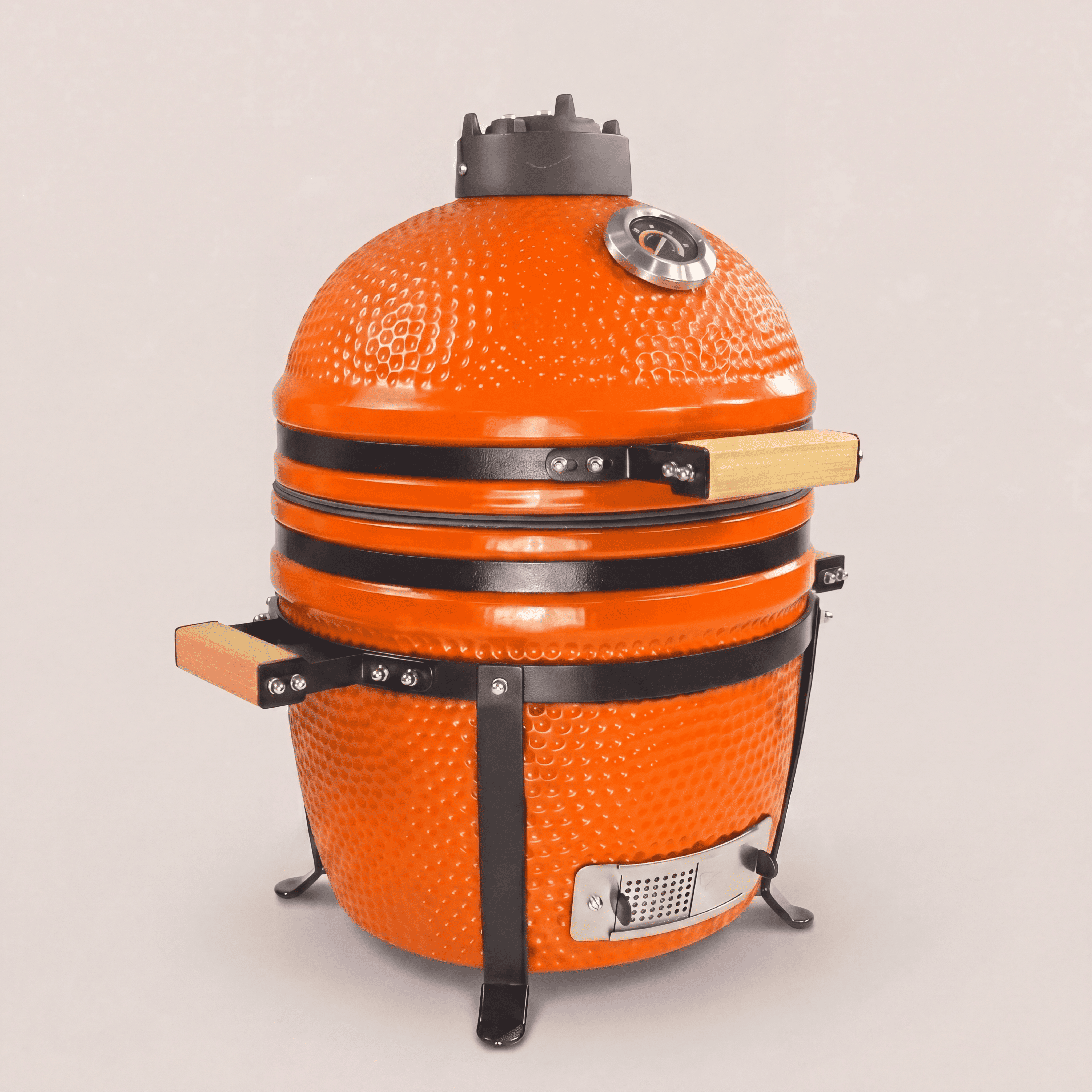Barbecue kamado orange 15 pouces avec ombres