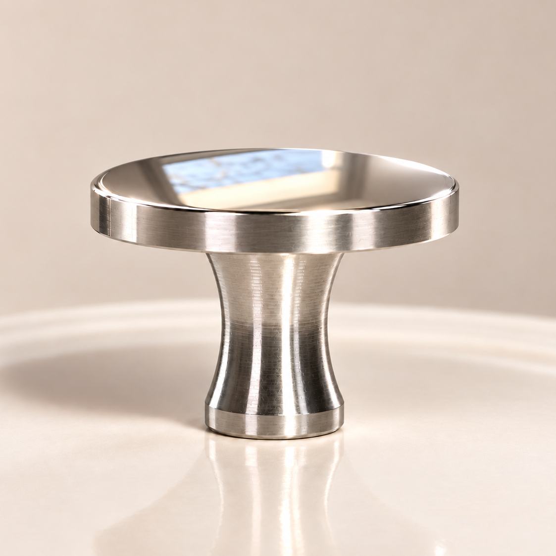 Bouton argenté brillant adaptanle sur tous les couvercles