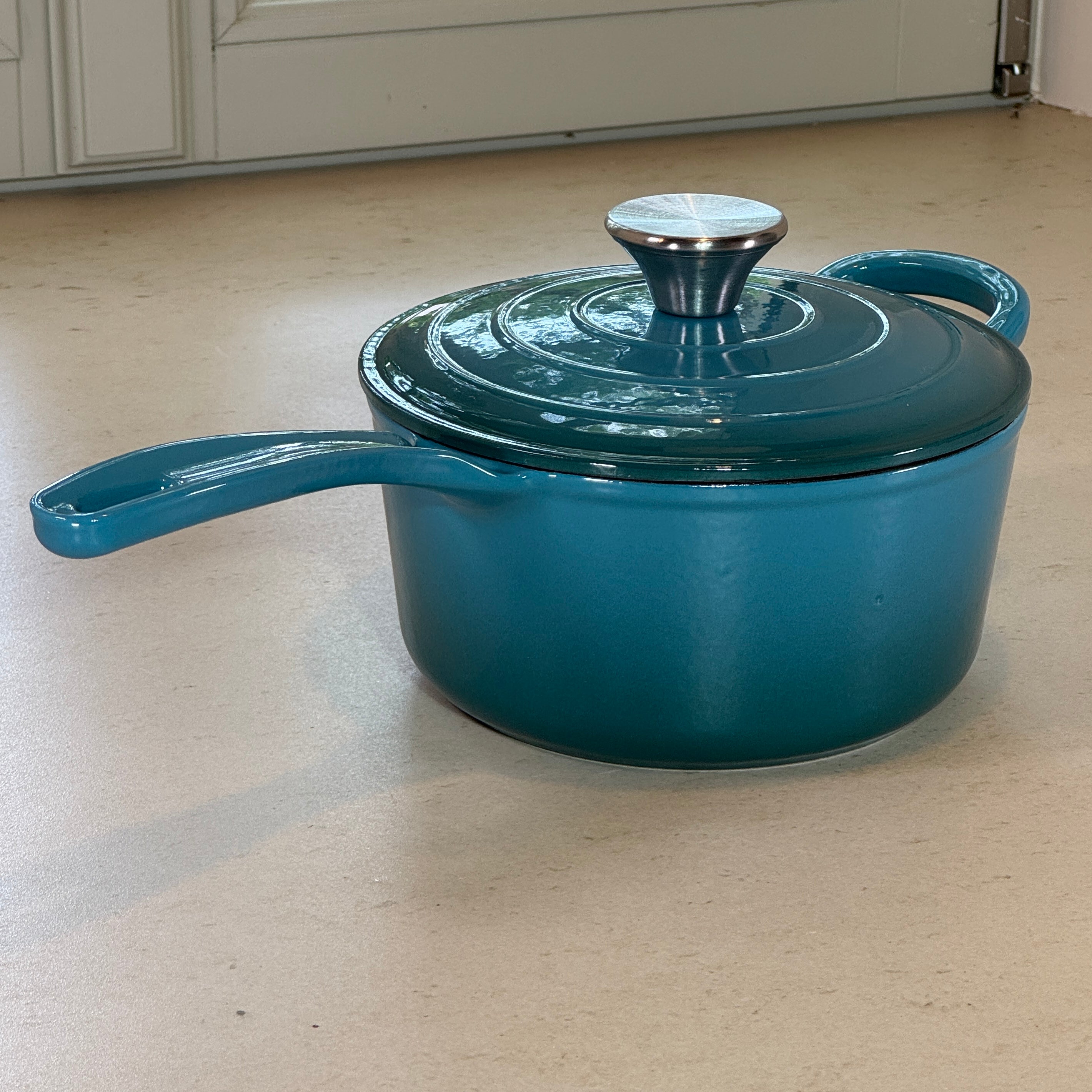 Casserole ronde avec anse Turquoise