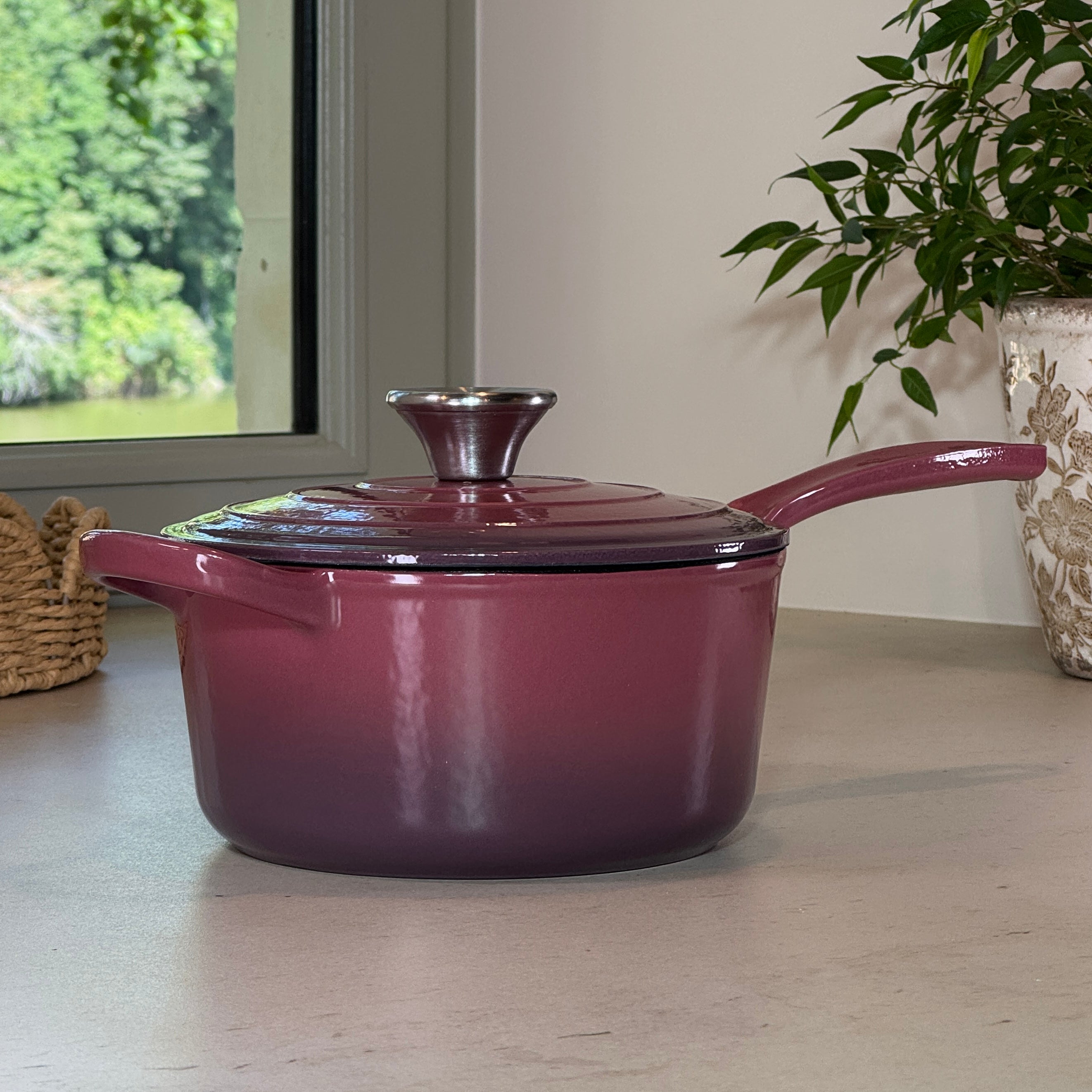 Casserole ronde fonte émaillée figue