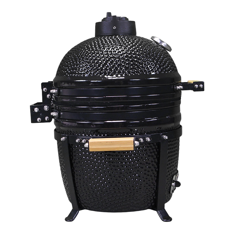 Kamado 15 pouces noir côté fermé