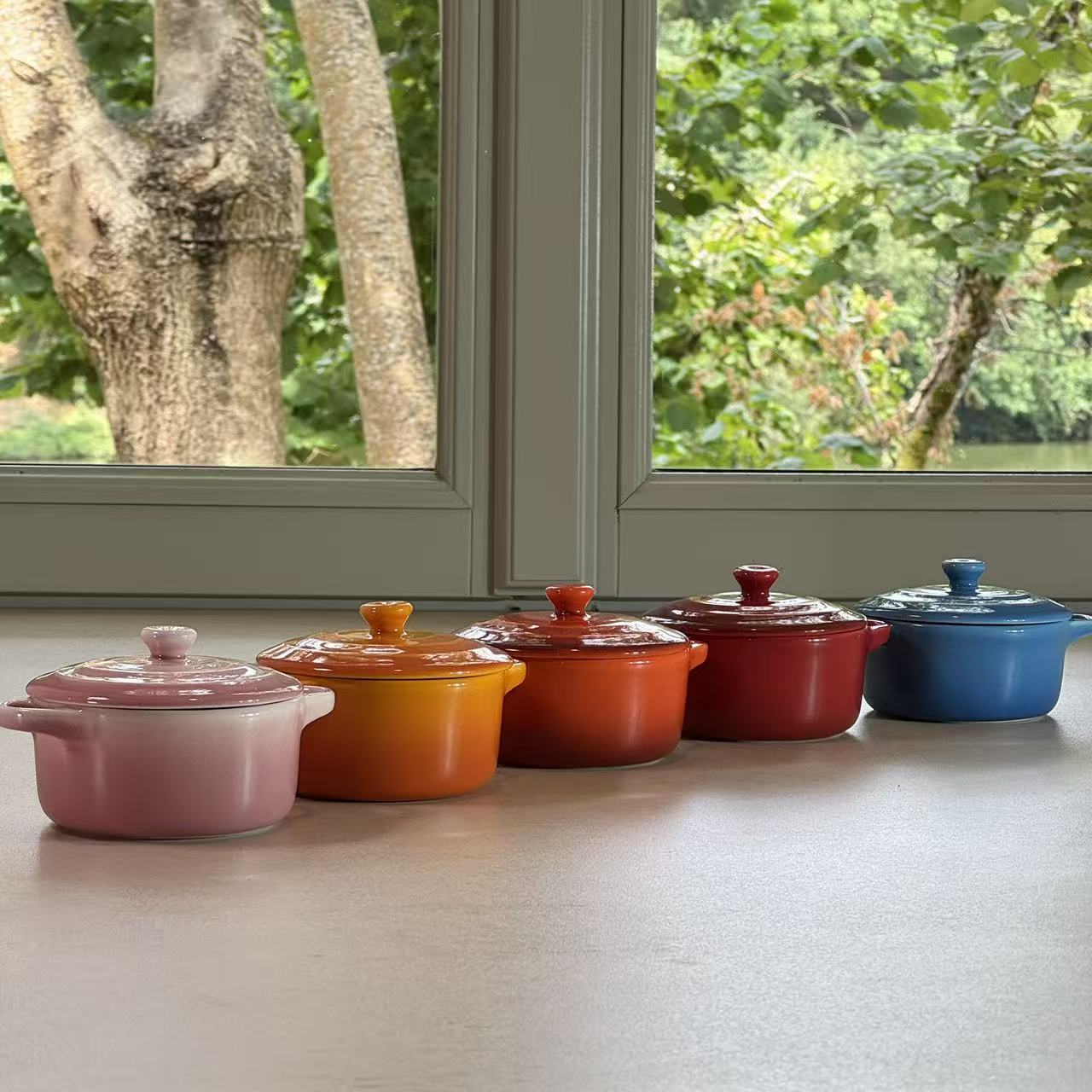 Mini keramisk cocotte - Rød