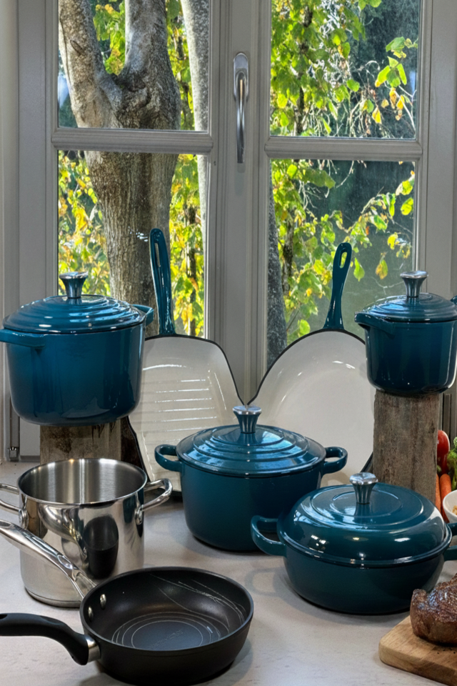 Pourquoi investir dans une poêle ou cocotte en fonte émaillée plutôt qu’en acier inoxydable ou en téflon ?
