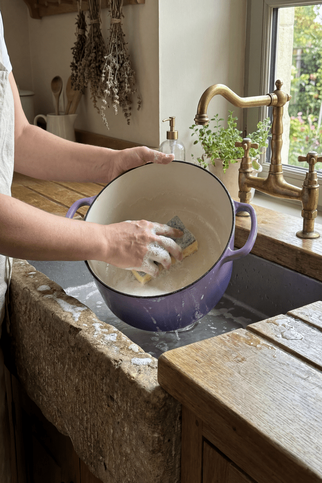 Nettoyage et entretien d’une cocotte en fonte émaillée pour préserver la longévité et les qualités de cuisson