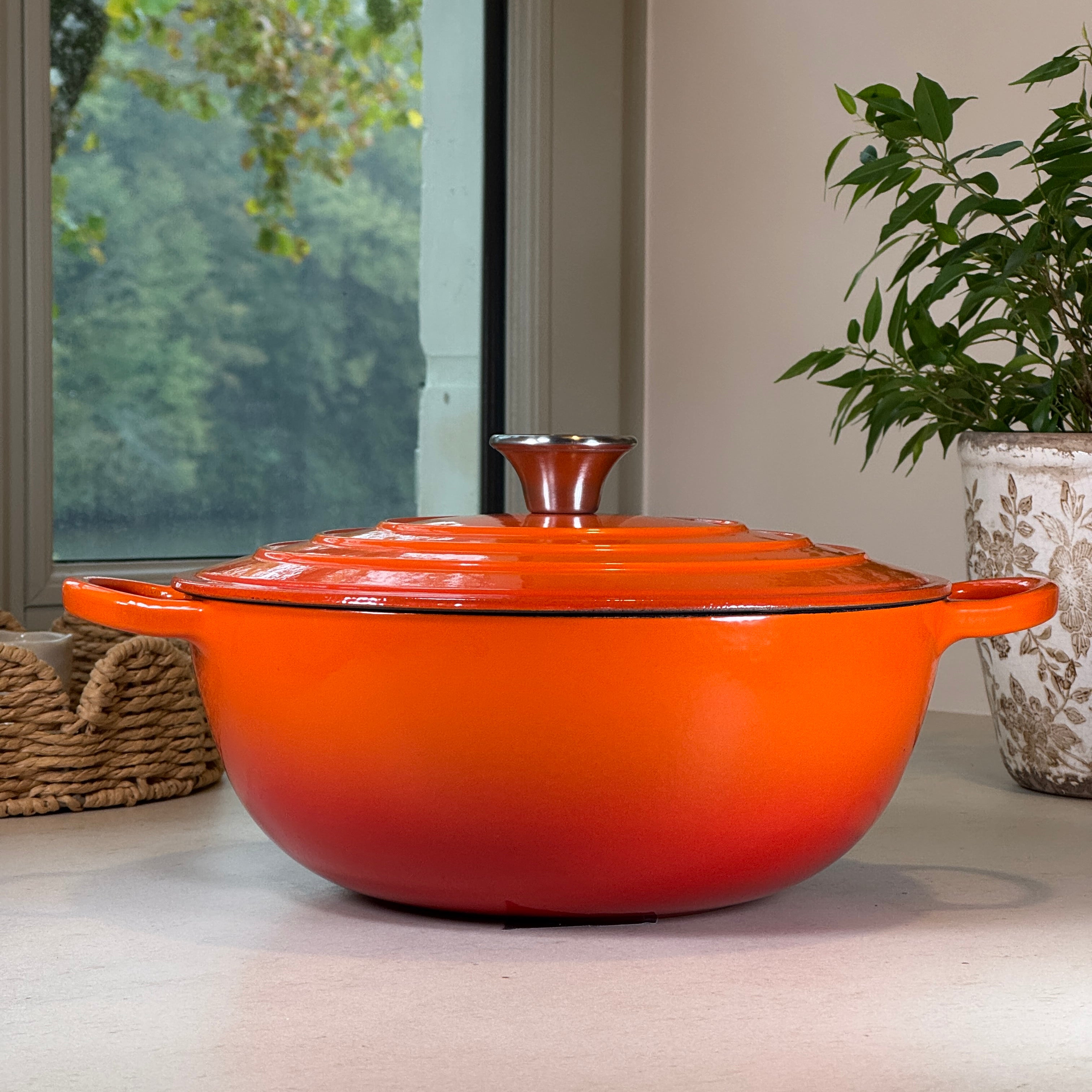 Ensemble 7 pièces en fonte émaillée - Orange