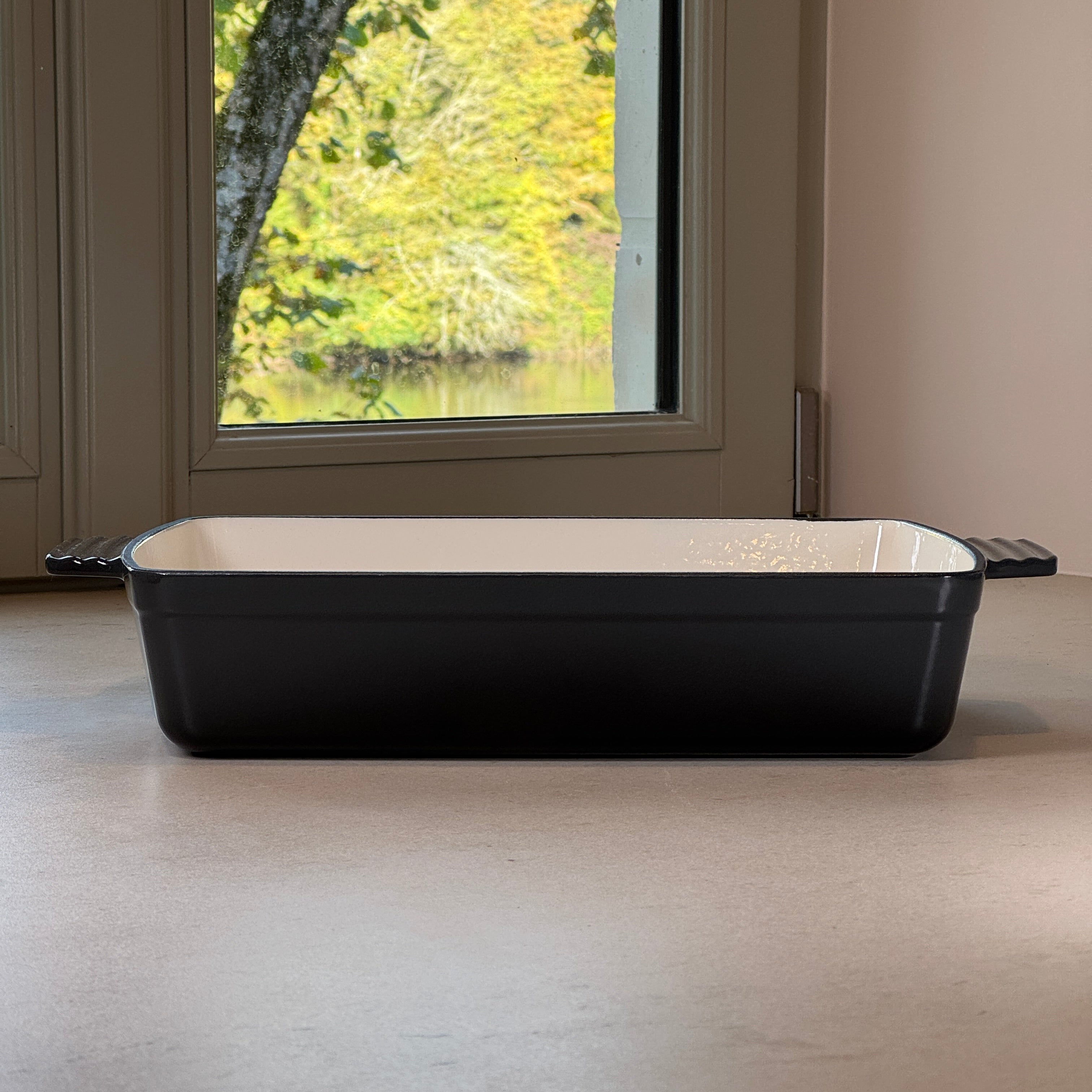 Plat à rôtir rectangulaire en fonte émaillée – Gris Truffe