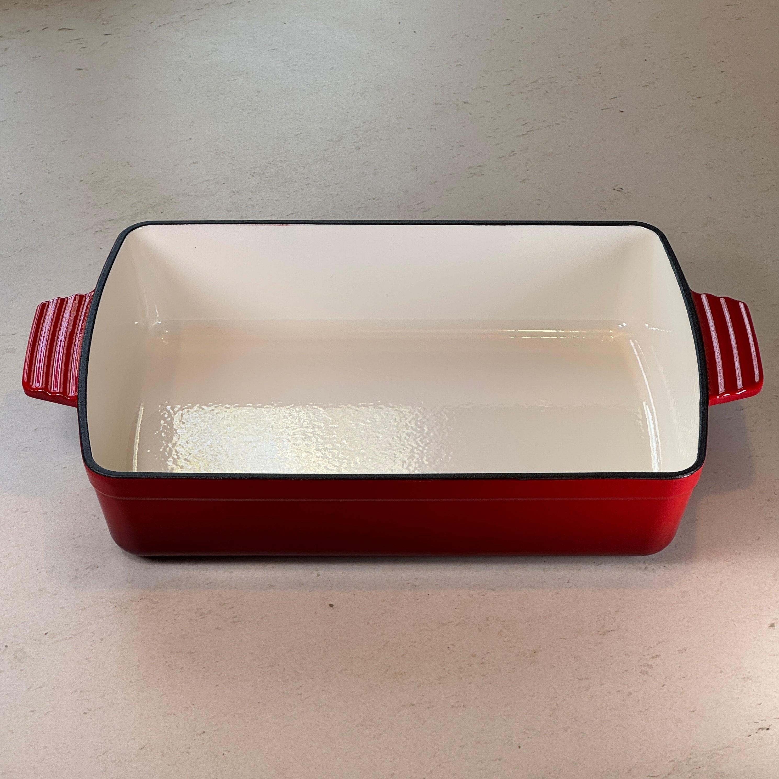 Plat à rôtir rectangulaire en fonte émaillée – Rouge Cerise