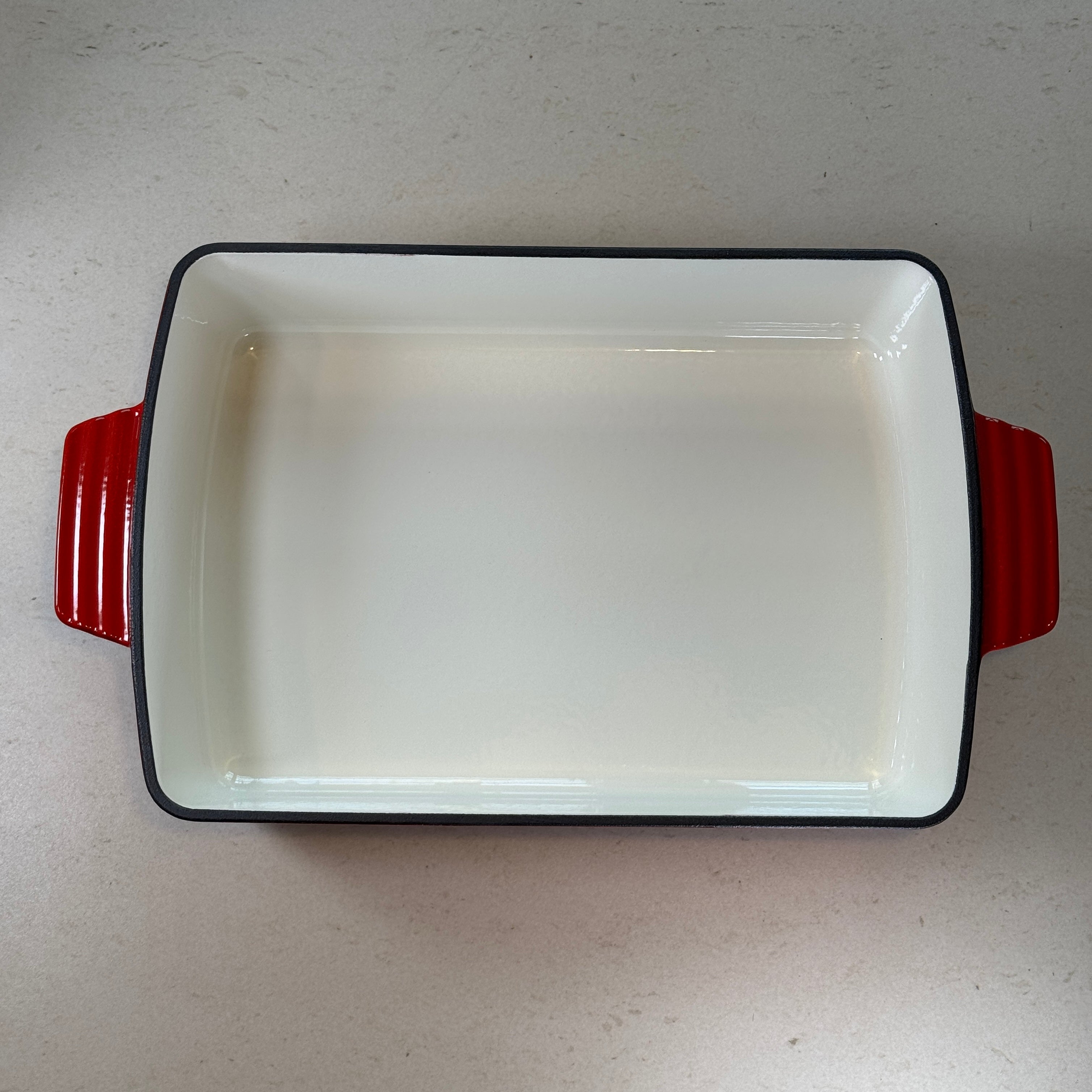 Plat à rôtir rectangulaire en fonte émaillée – Rouge Cerise