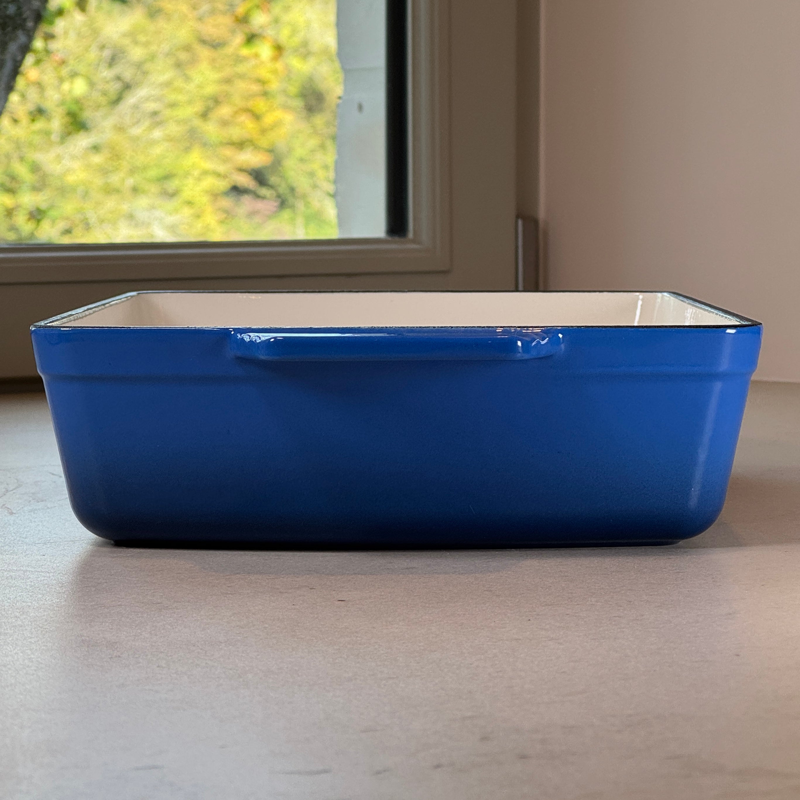 Plat à rôtir rectangulaire en fonte émaillée – Bleu Myrtille
