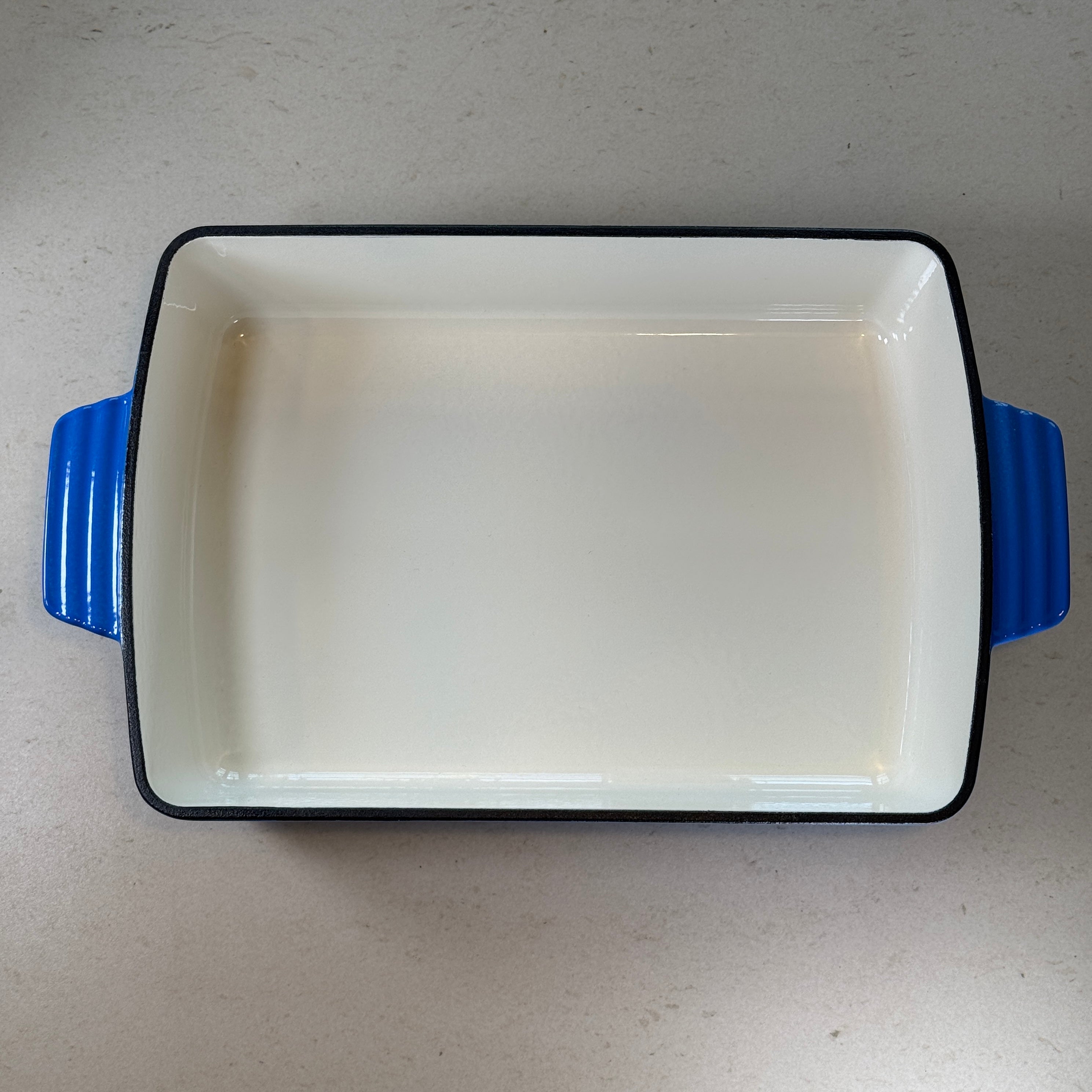 Plat à rôtir rectangulaire en fonte émaillée – Bleu Myrtille