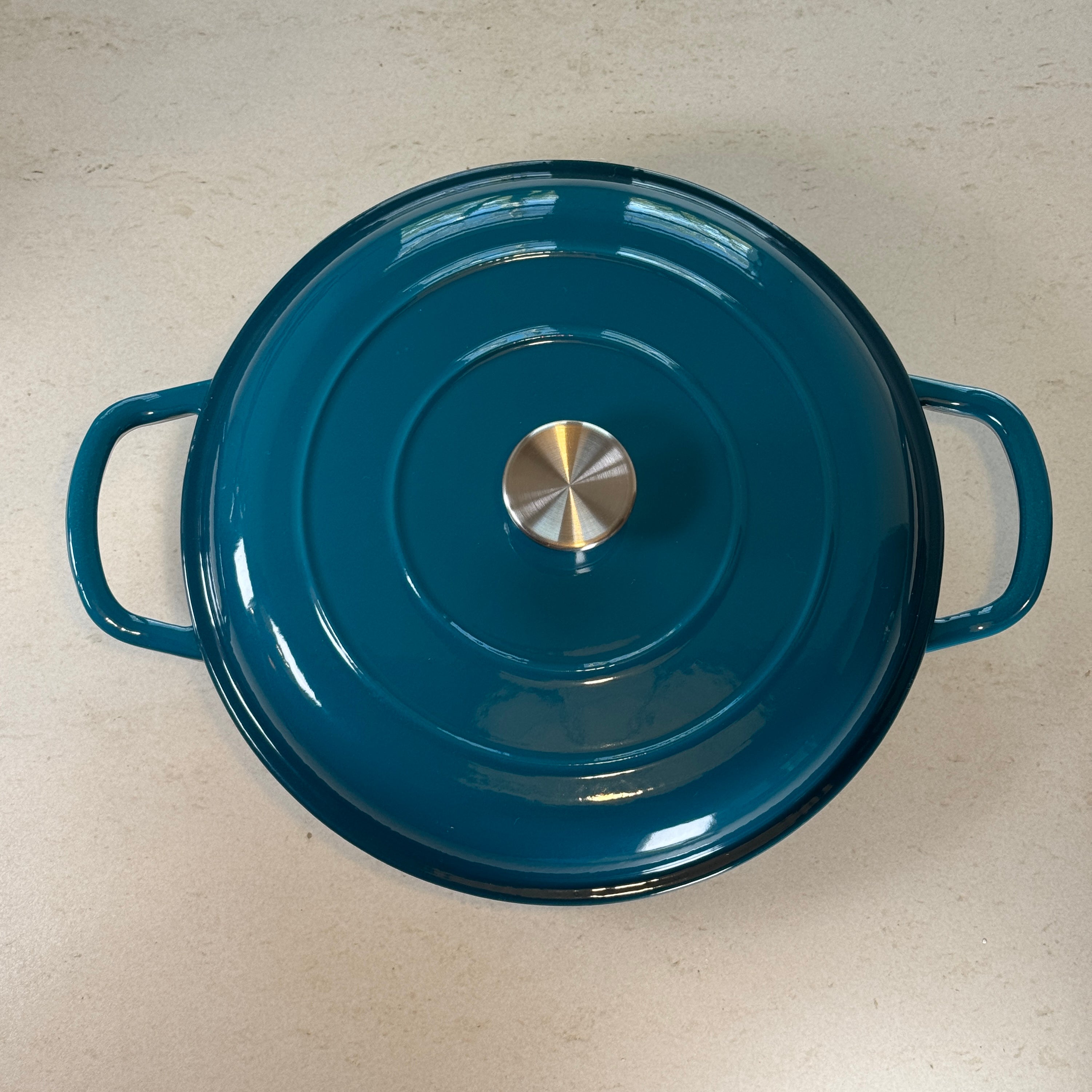 Faitout en fonte émaillée - Bleu Cyan