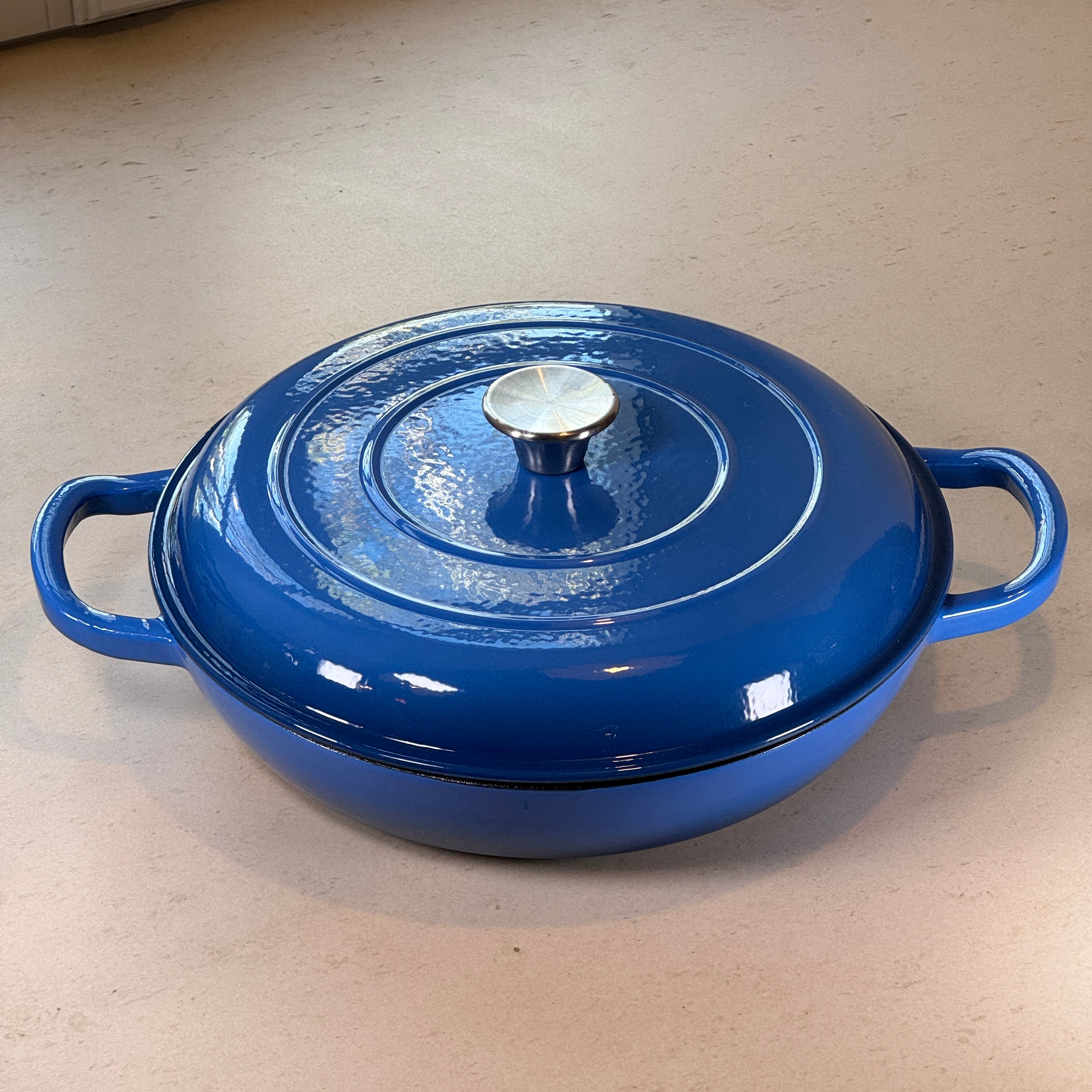 Faitout en fonte émaillée - Bleu Myrtille