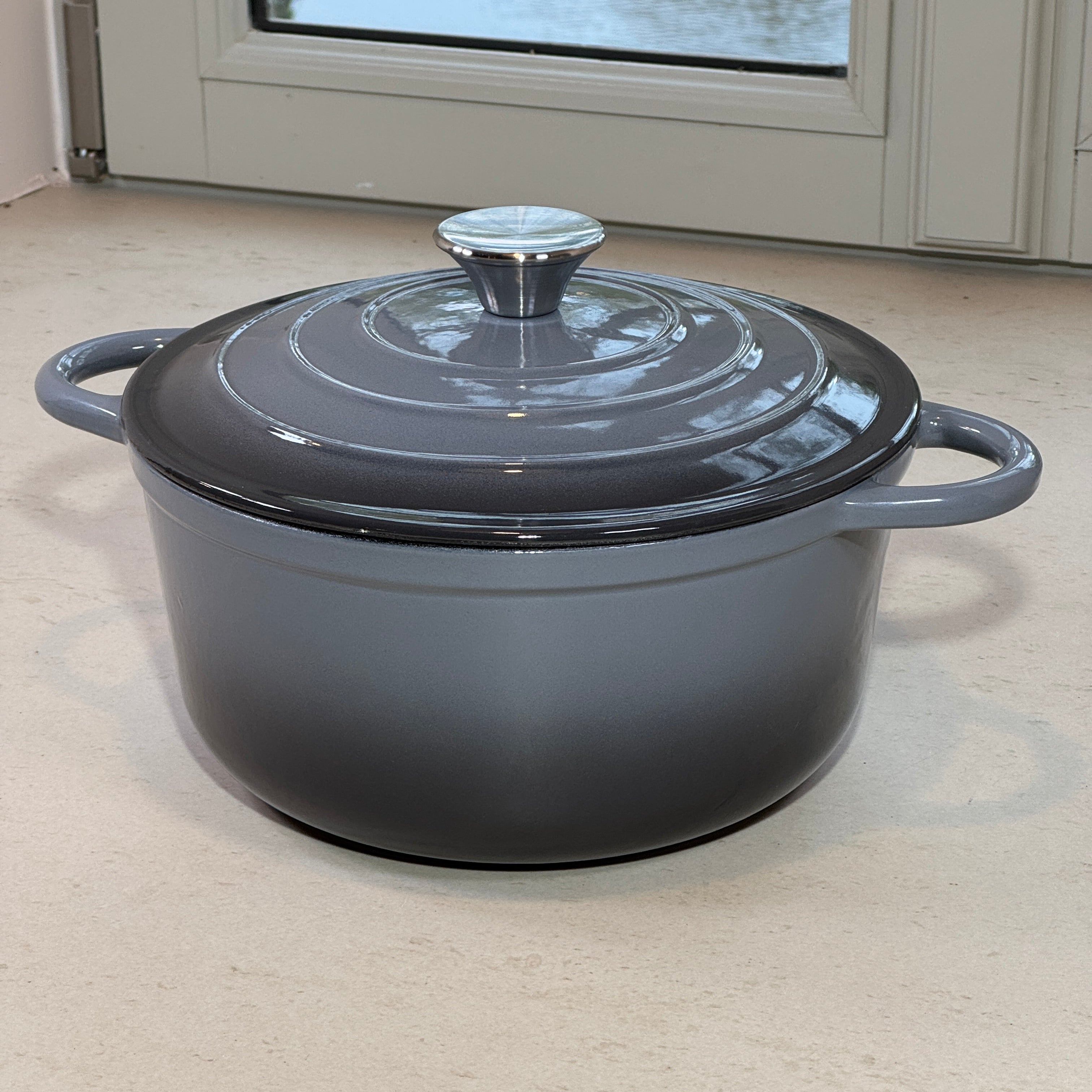 Cocotte ronde en fonte – Gris Anthracite