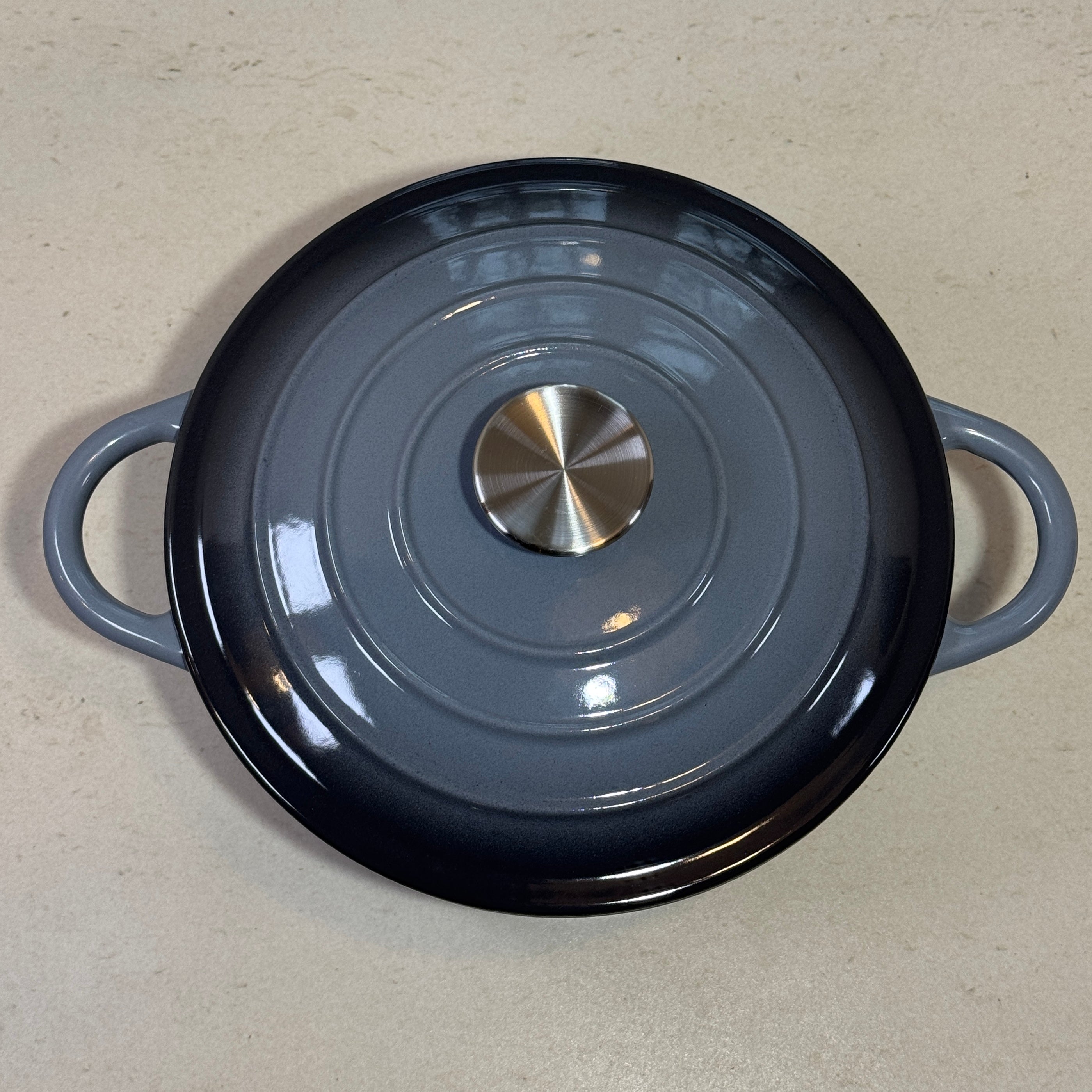 Cocotte ronde en fonte – Gris Anthracite