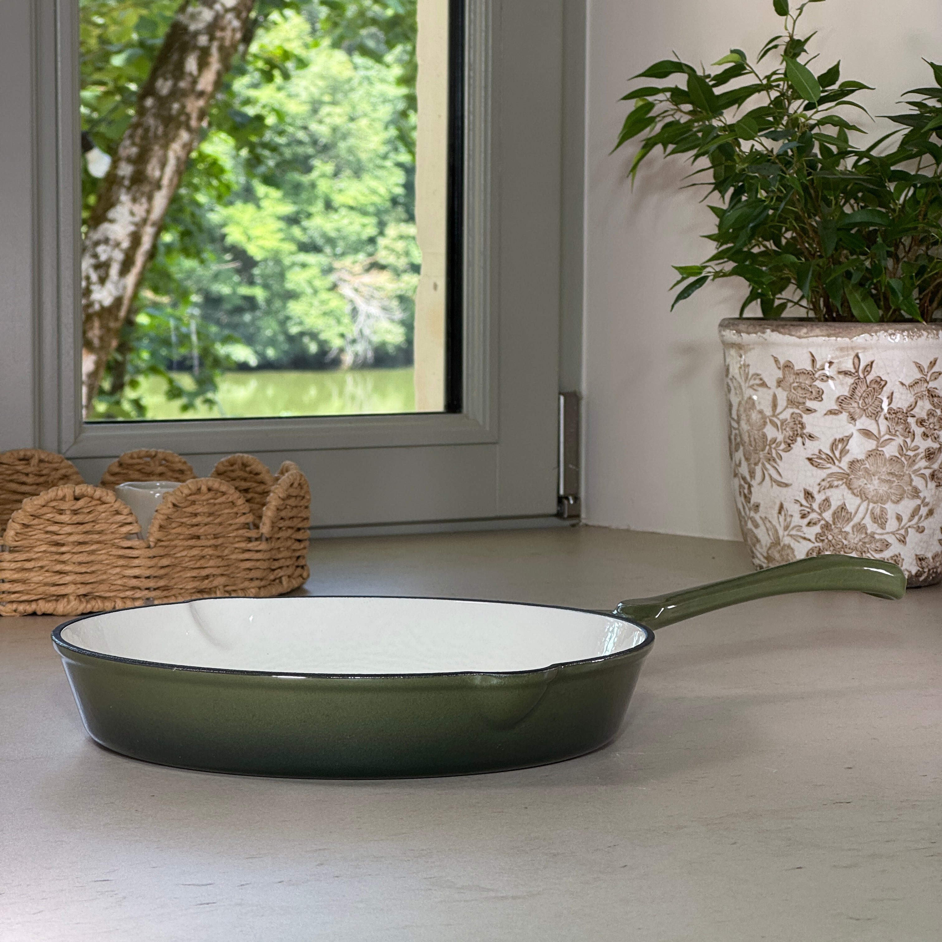 Ensemble 4 pièces en fonte émaillée – Vert Sapin