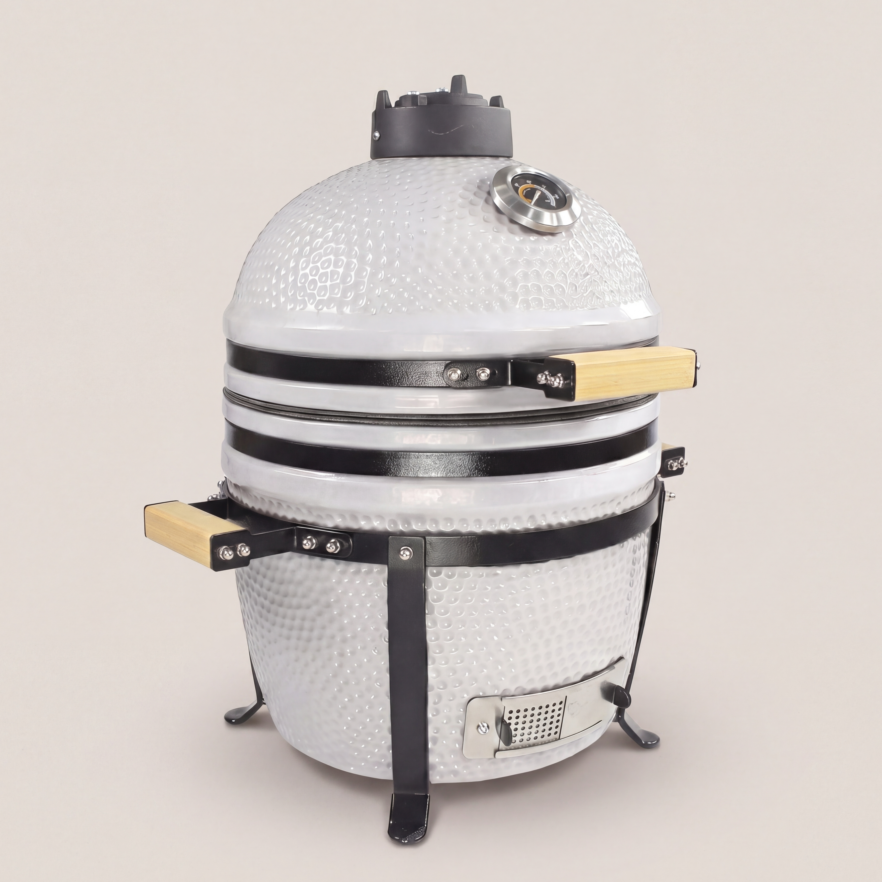 Barbecue kamado blanc 15 pouces avec ombres