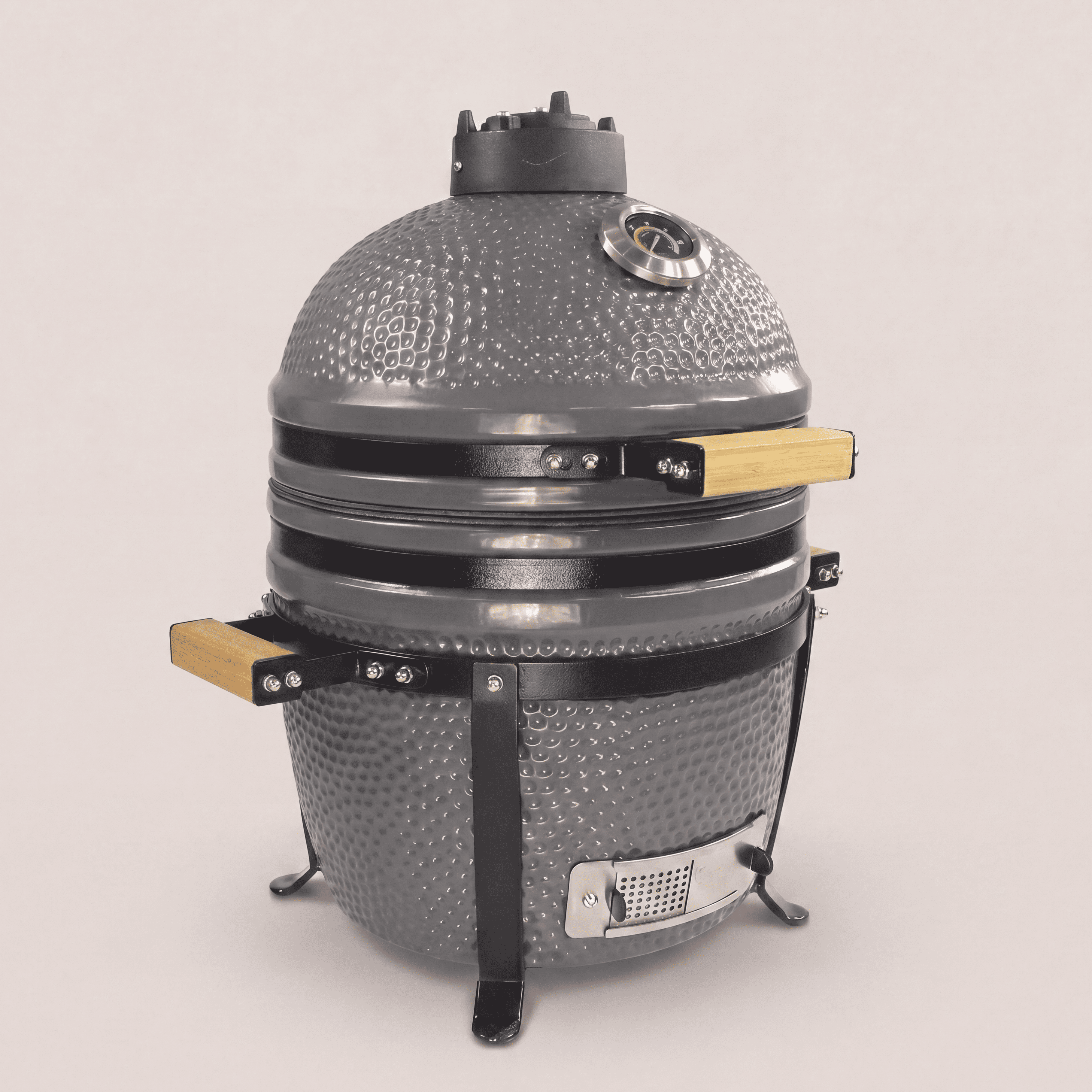 Barbecue kamado gris 15 pouces avec ombres