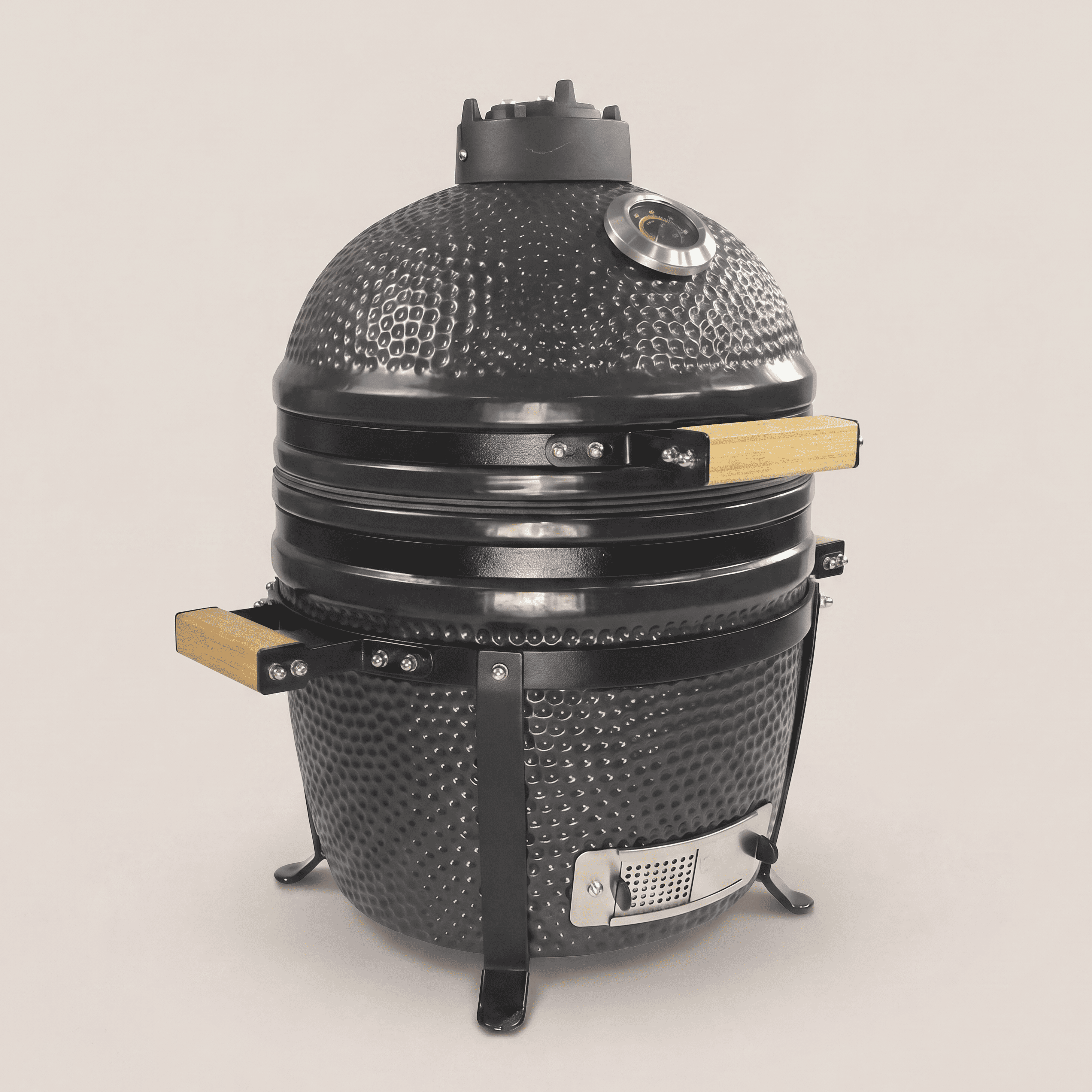 Barbecue kamado noir 15 pouces avec ombres