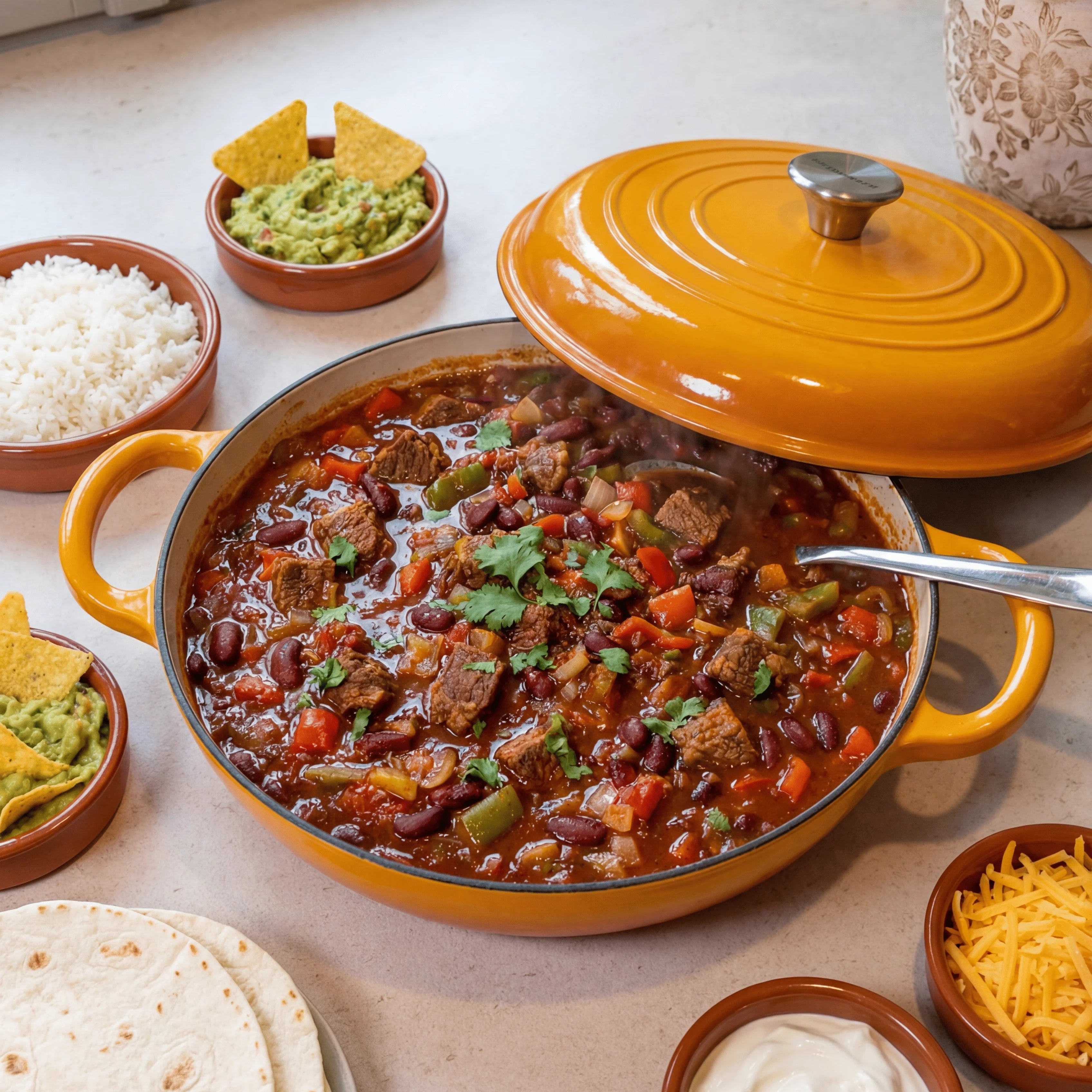 Emaillierte Auflaufform aus Gusseisen - Orange