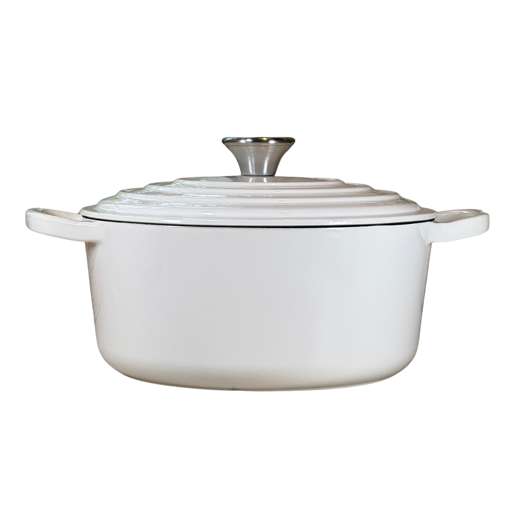 Cocotte fonte émaillée Blanc Vanille