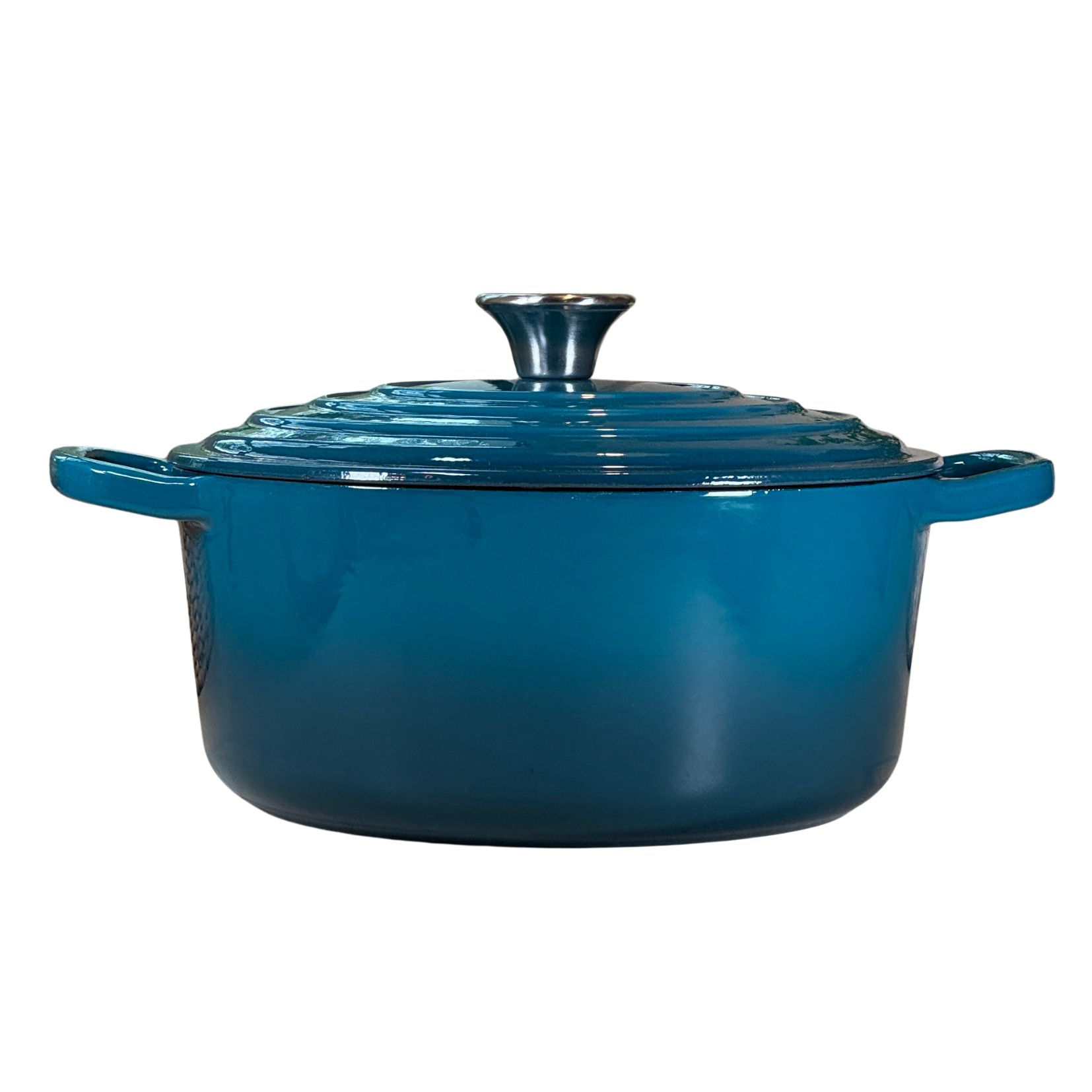 Cocotte fonte émaillée Bleu Cyan