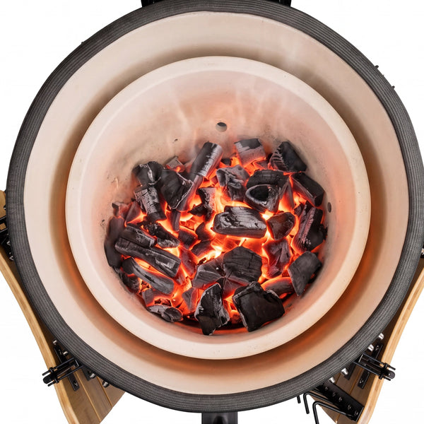 Économie charbon barbecue kamado