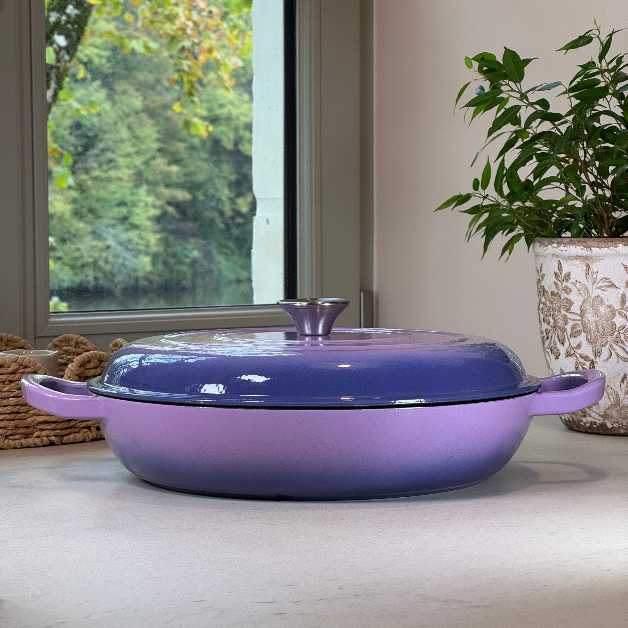 Faitout en fonte émaillée Violet Prune