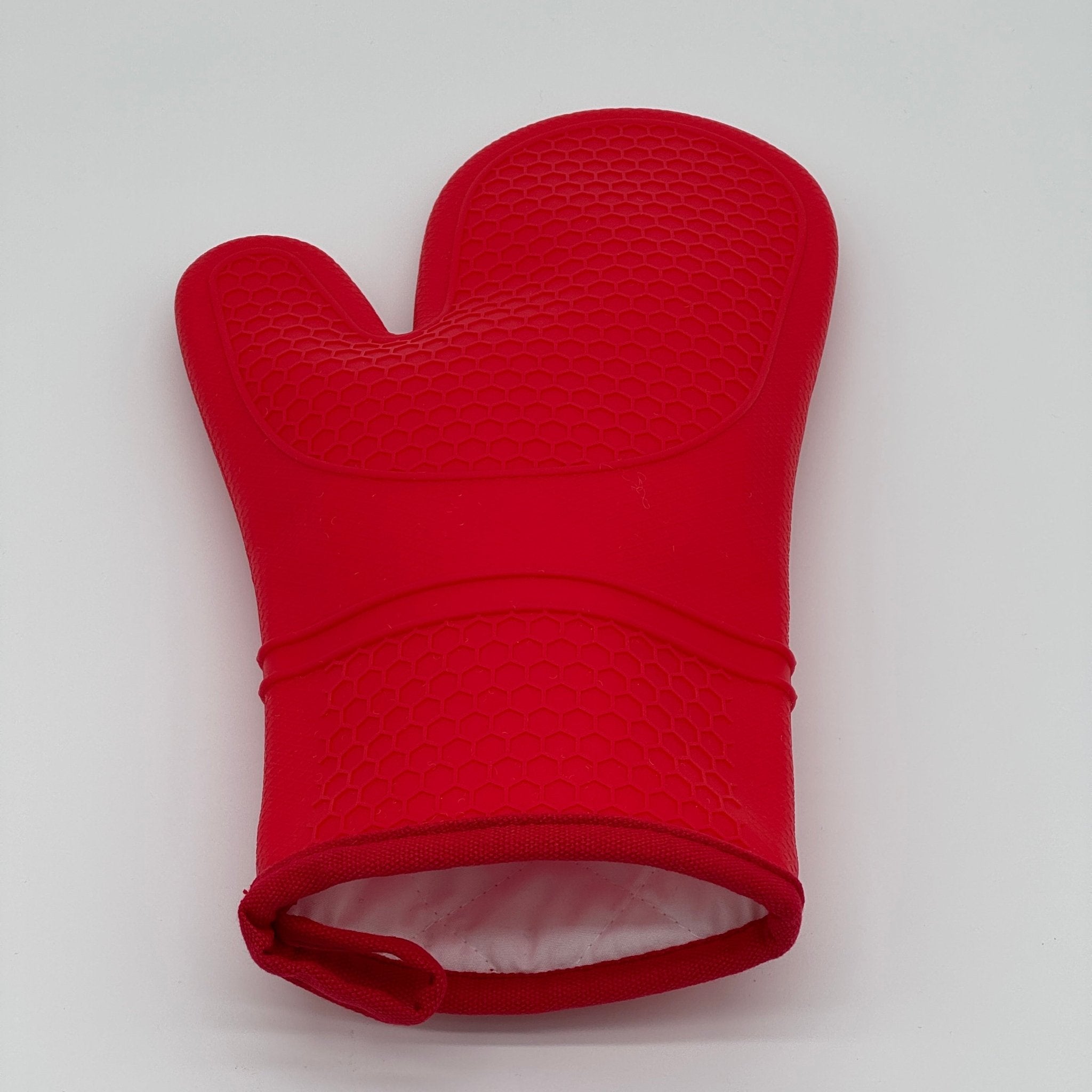 Gant de cuisine en silicone rouge antidérapant résistant à la chaleur pour four, plaques et plats brûlants