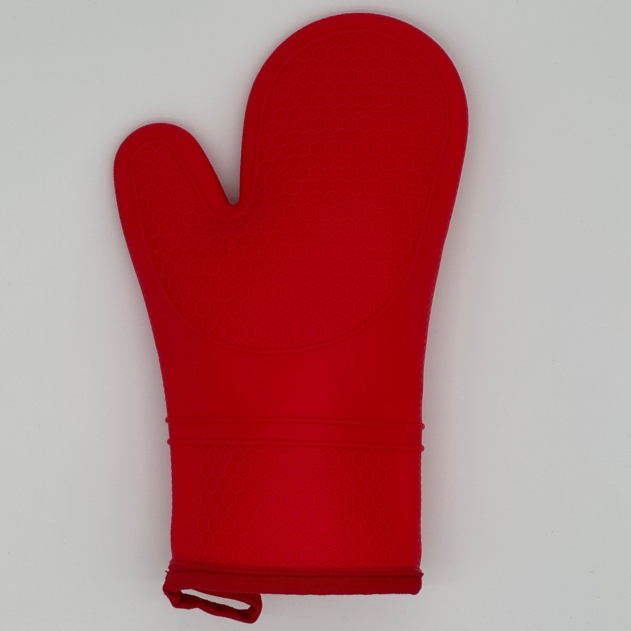 Gant cuisine silicone rouge, intérieur coton isolant pour manipuler cocottes et plats chauds en toute sécurité