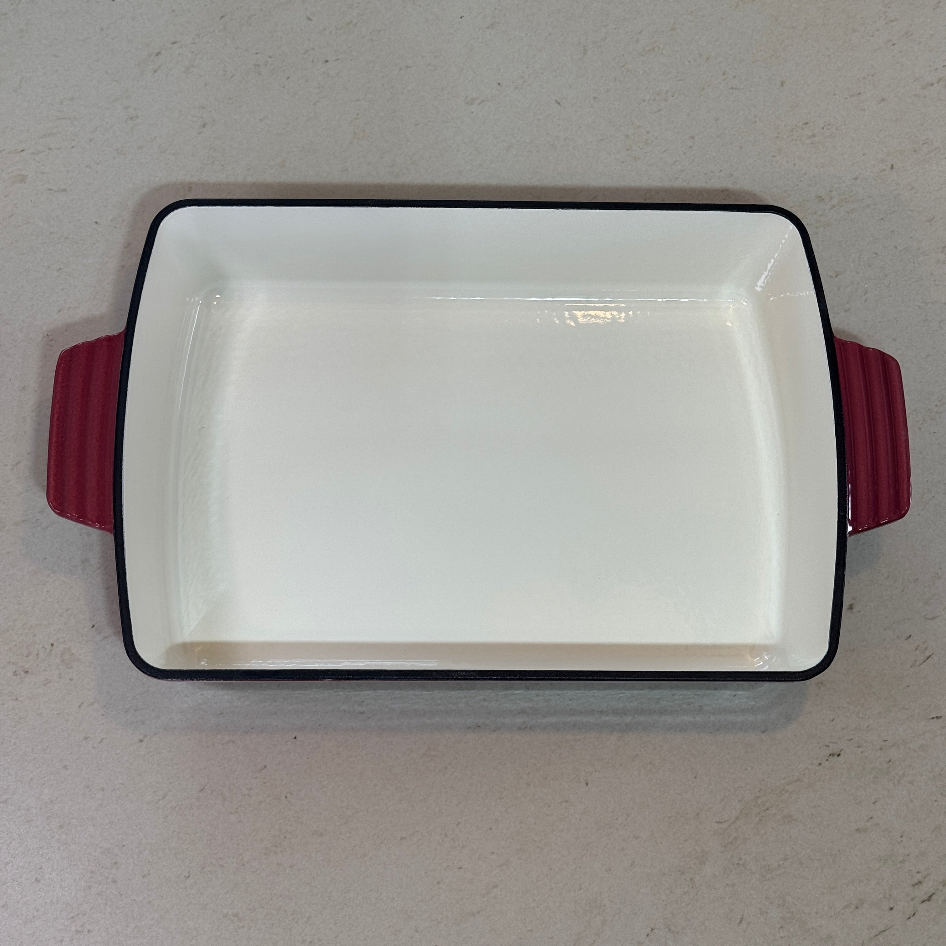 Intérieur plat à rôtir en fonte émaillée figue