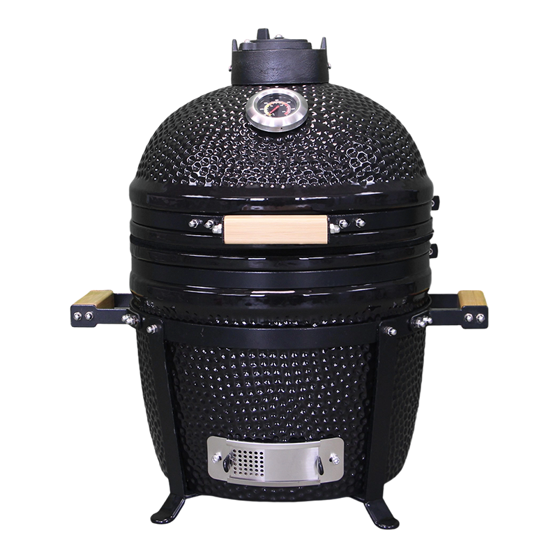 Kamado 15 pouces noir fermé face