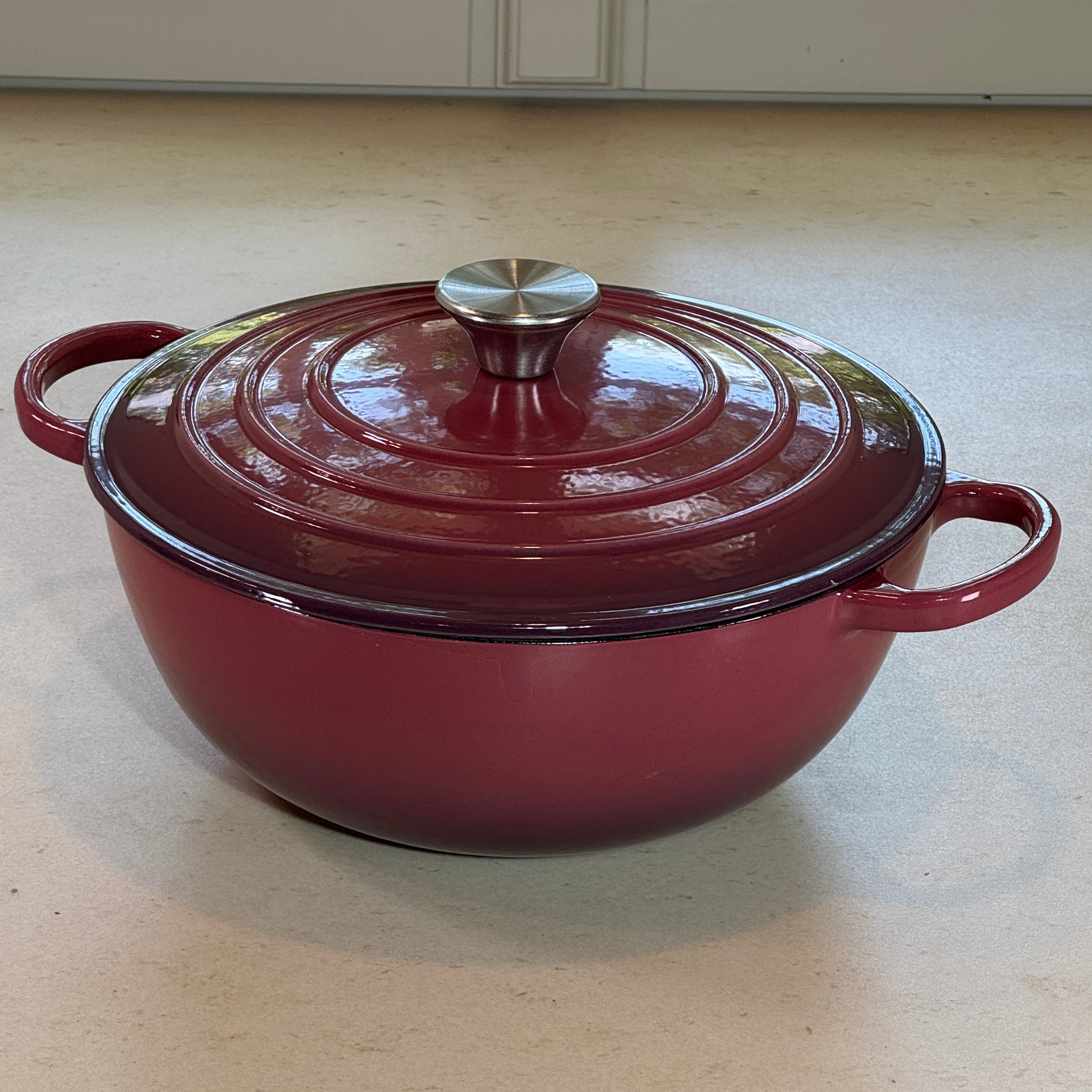 Marmite en fonte émaillée figue parfaite pour risotto crémeux, soupes maison et préparations onctueuses
