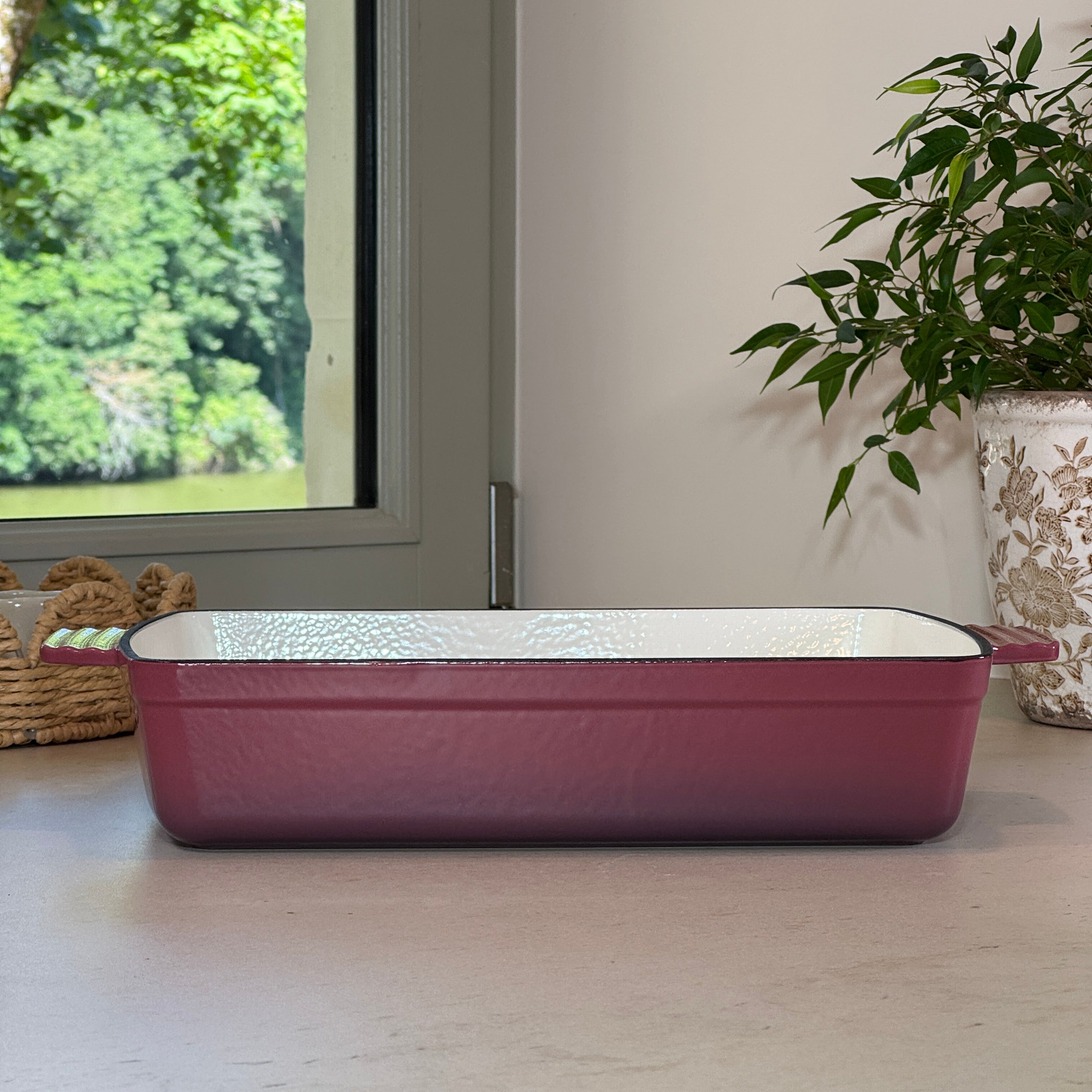Plat à rôtir en fonte émaillée Figue idéal pour gratins, rôtis et plats au four